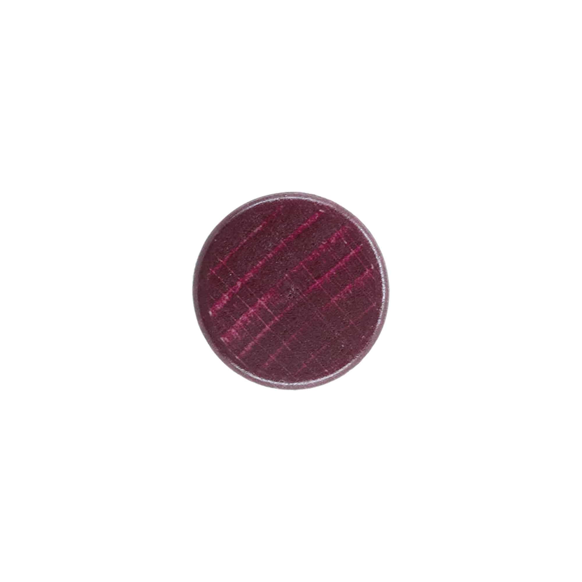 Tappo a manico 19 mm, legno/plastica, bordeaux, per bocca: sughero