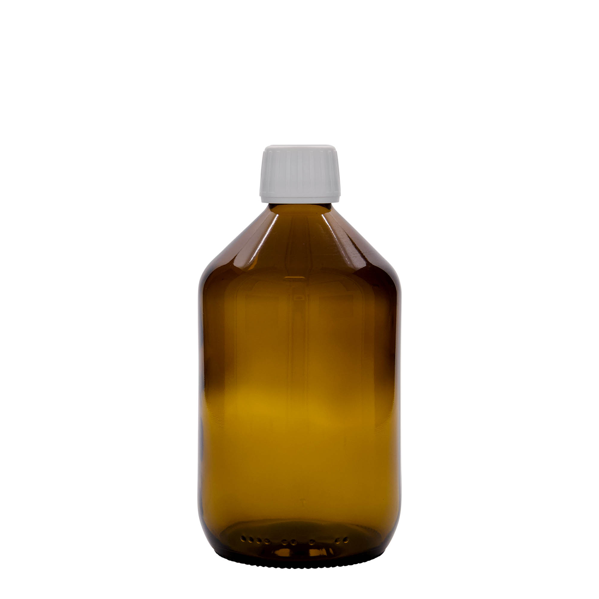 500 ml bottiglia medicinale, marrone, vetro, bocca: PP 28