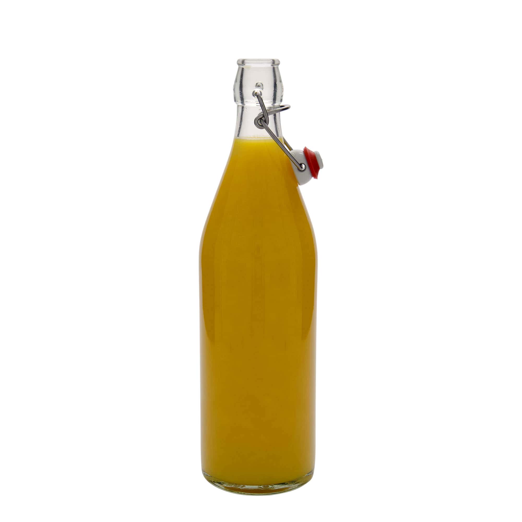 Bottiglia di vetro da 1.000 ml 'Giara', bocca: chiusura a gancio