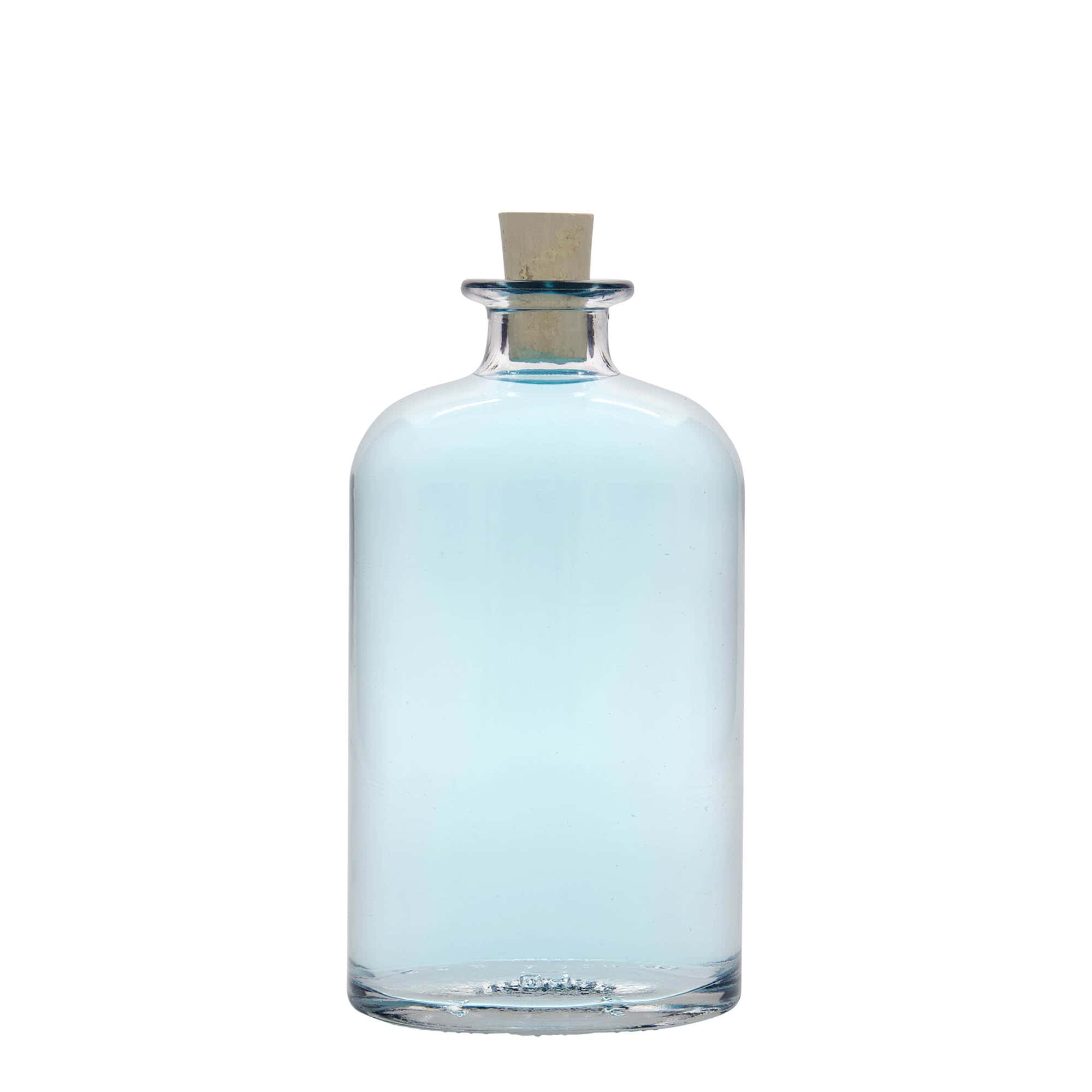 500 ml Bottiglia di vetro 'Dundee', ovale, imboccatura: fascetta