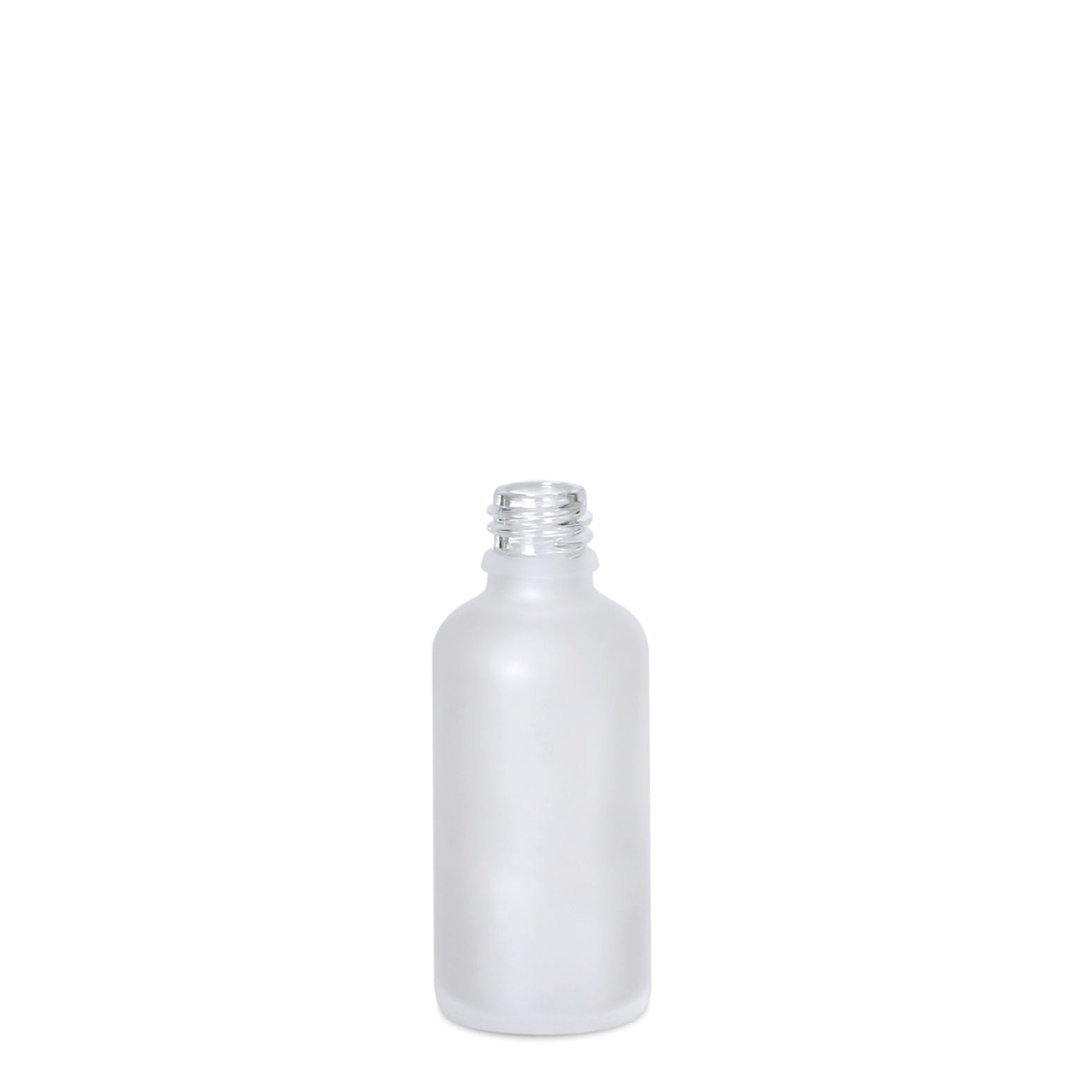 50 ml bottiglia medicinale, vetro, ghiacciato, bocca: DIN 18 50 ml bottiglia medicinale, vetro, ghiacciato, bocca: DIN 18