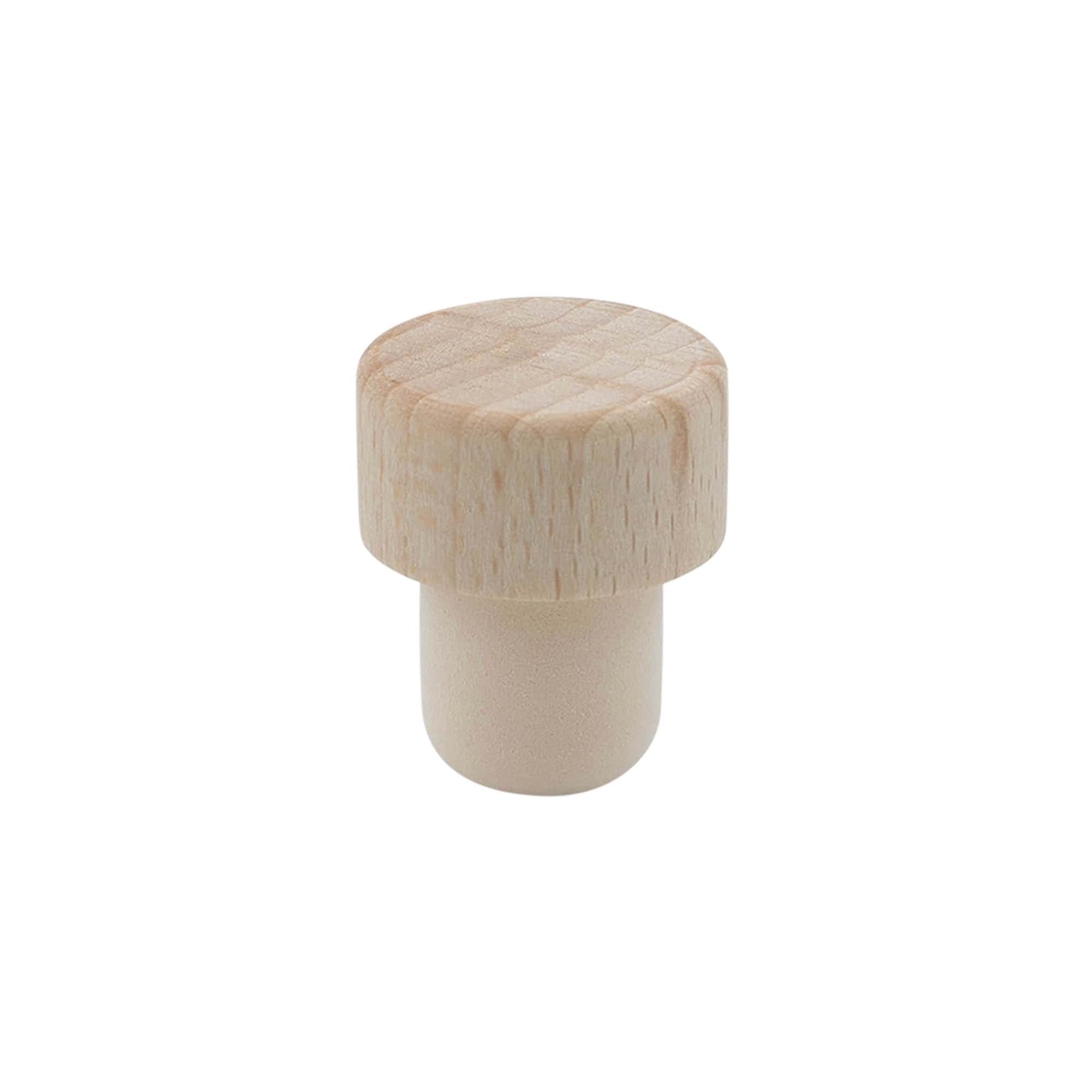 Tappo a manico 19 mm, legno/plastica, per bocca: sughero