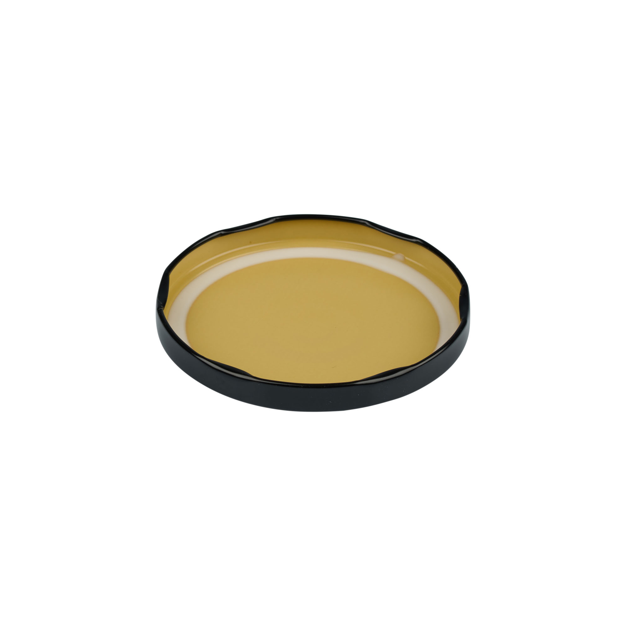 Tappo Twist-Off, lamiera bianca, nero, per bocca: TO 82 Tappo Twist-Off, lamiera bianca, nero, per bocca: TO 82