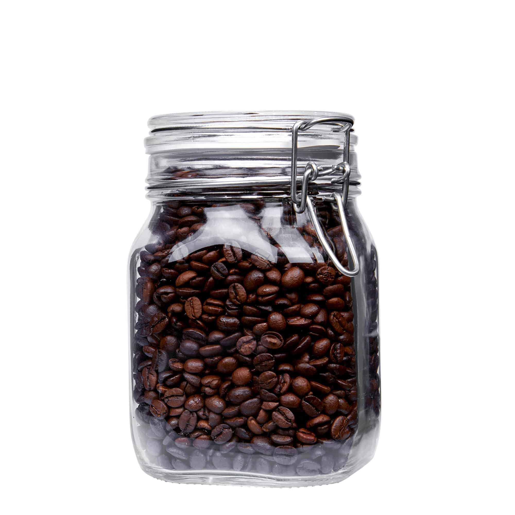 1.000 ml barattolo a chiusura ermetica con gancio 'Fido', quadrato, bocca: chiusura a gancio 1.000 ml barattolo a chiusura ermetica con gancio 'Fido', quadrato, bocca: chiusura a gancio