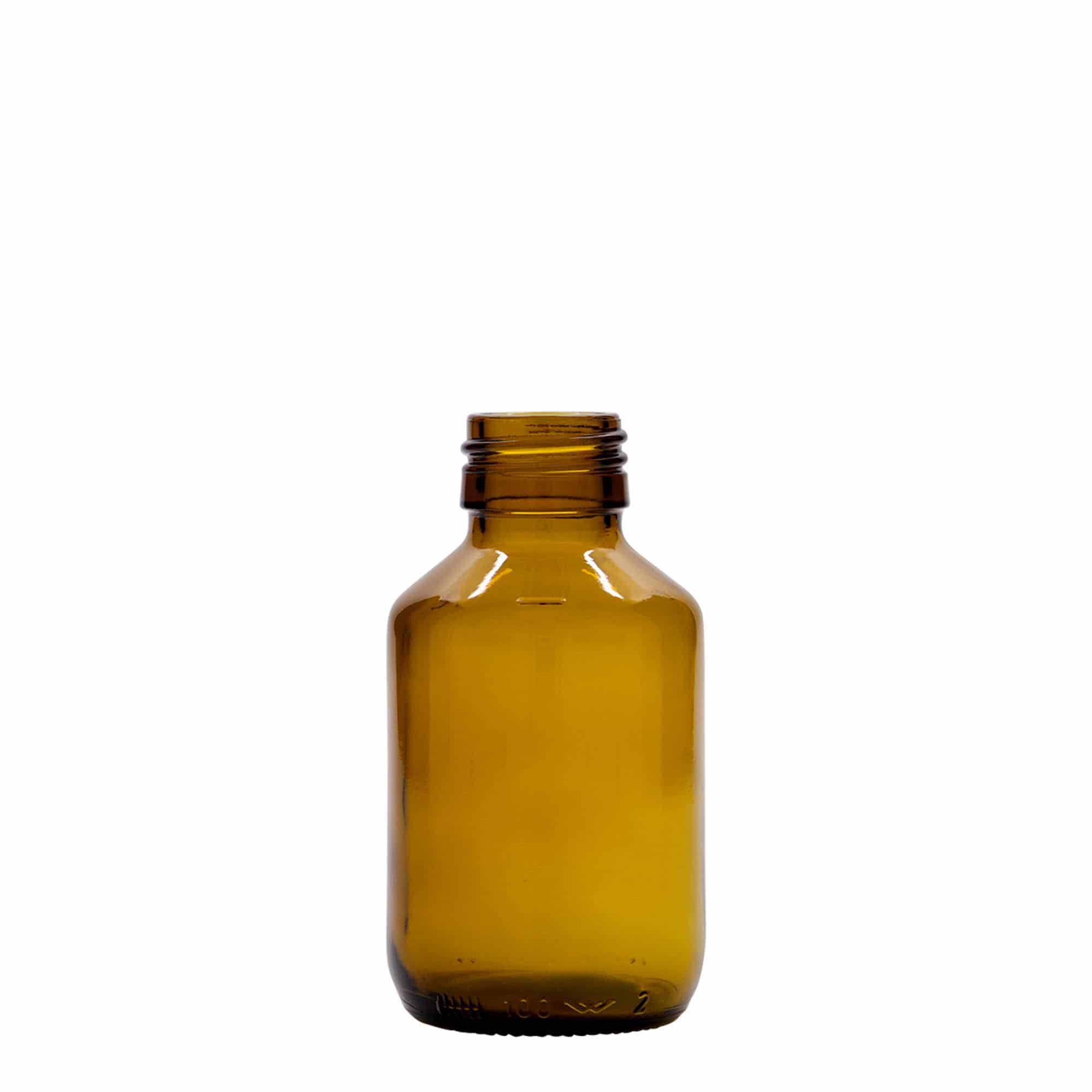 100 ml, Flacone farmaceutico, marrone, vetro, imboccatura: PP 28 100 ml, Flacone farmaceutico, marrone, vetro, imboccatura: PP 28
