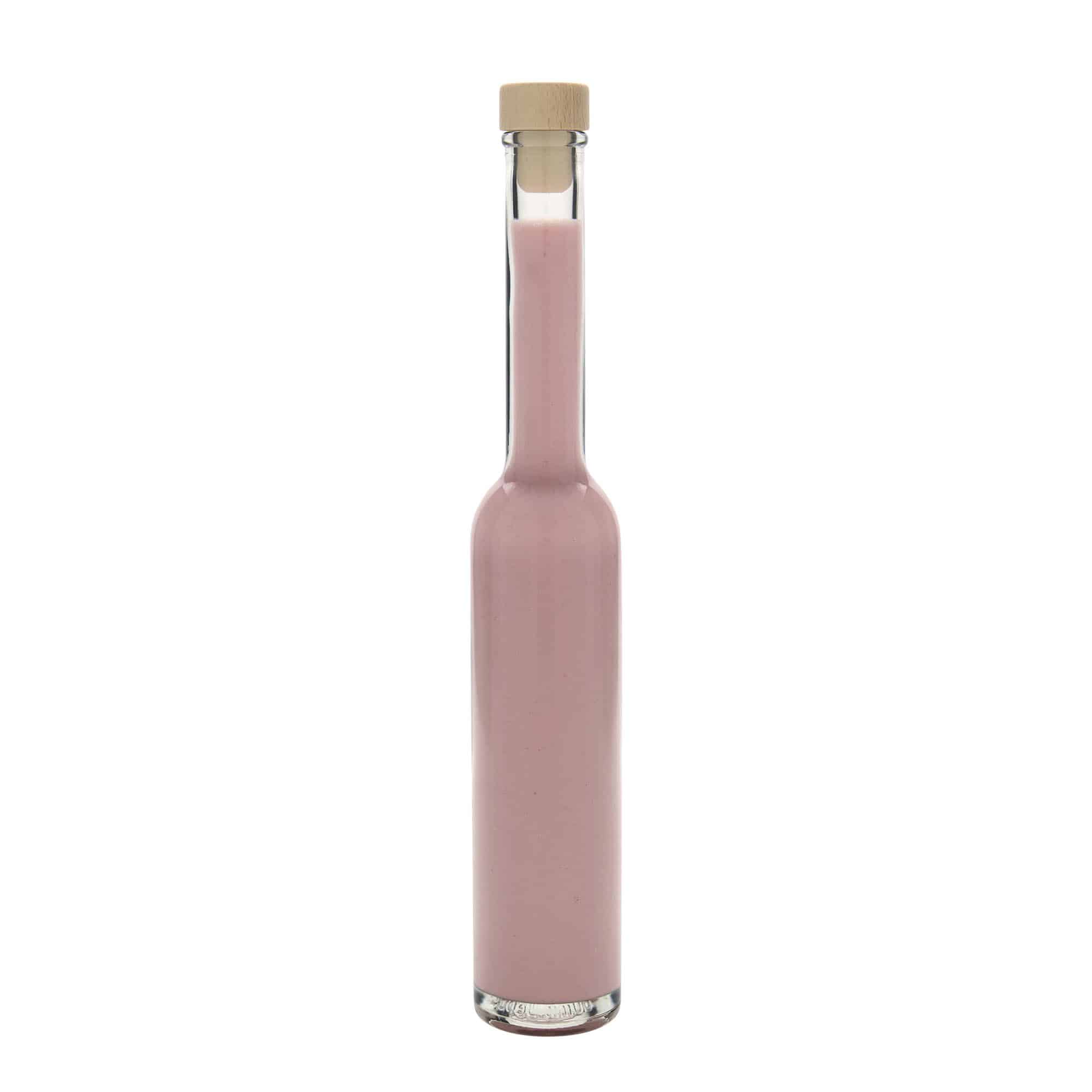 200 ml Bottiglia di vetro 'Platina', imboccatura: fascetta