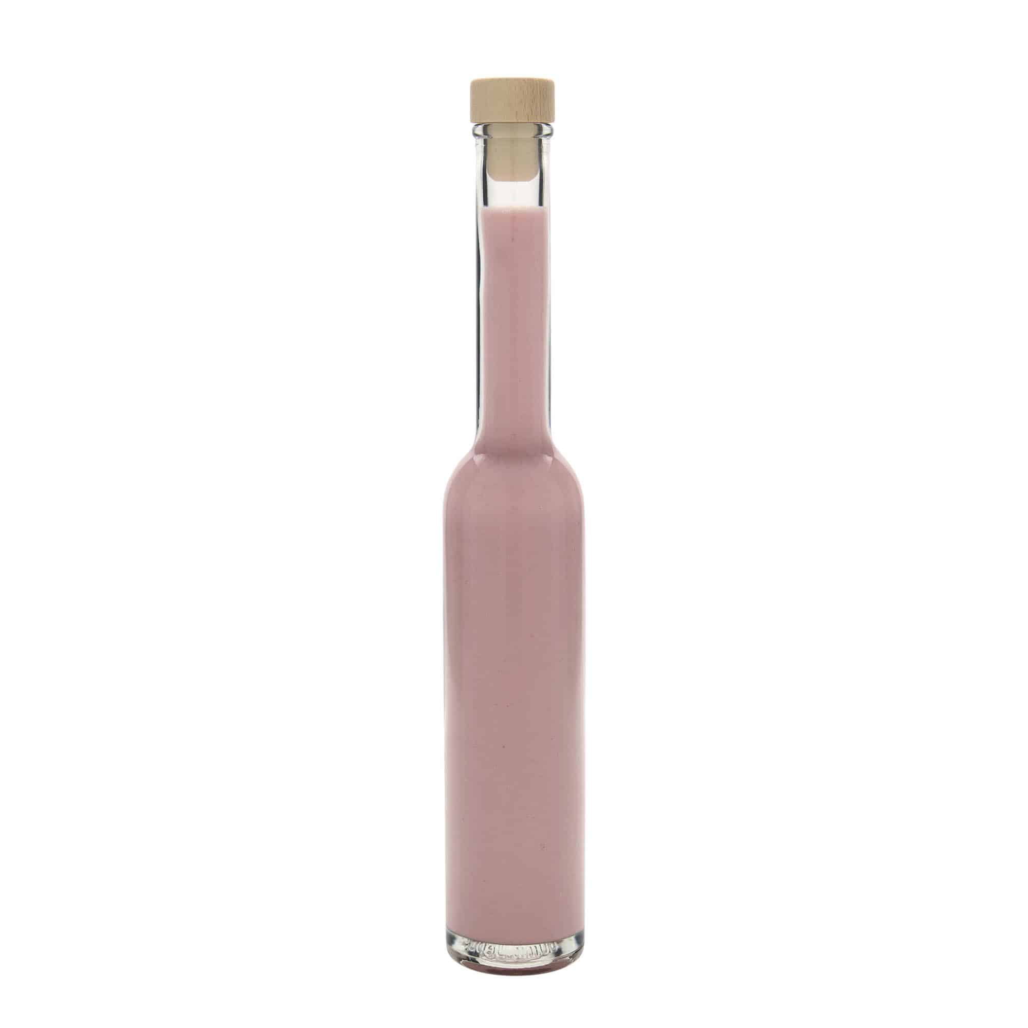 200 ml Bottiglia di vetro 'Platina', imboccatura: fascetta