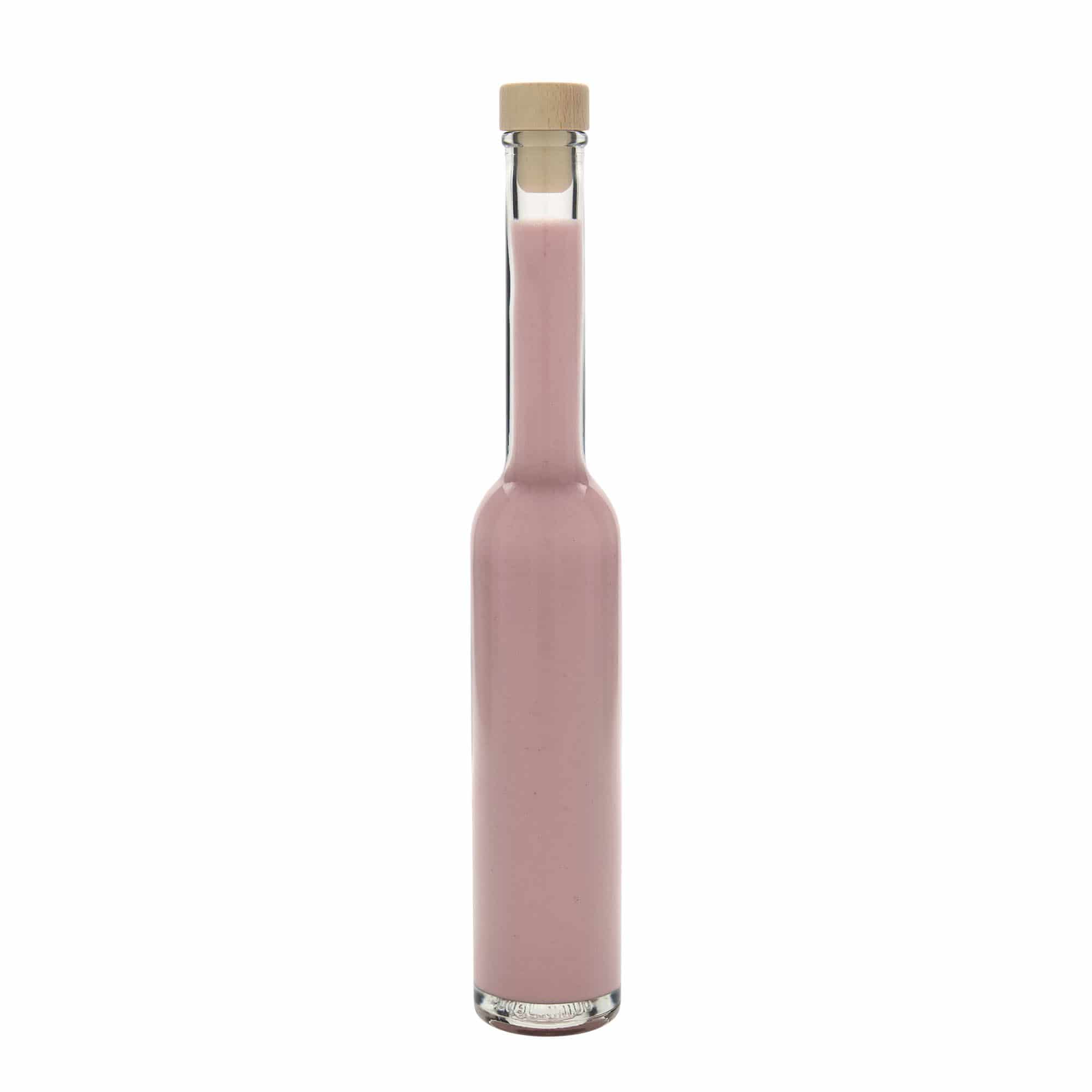 Bottiglia di vetro da 200 ml 'Platina', bocca: sughero