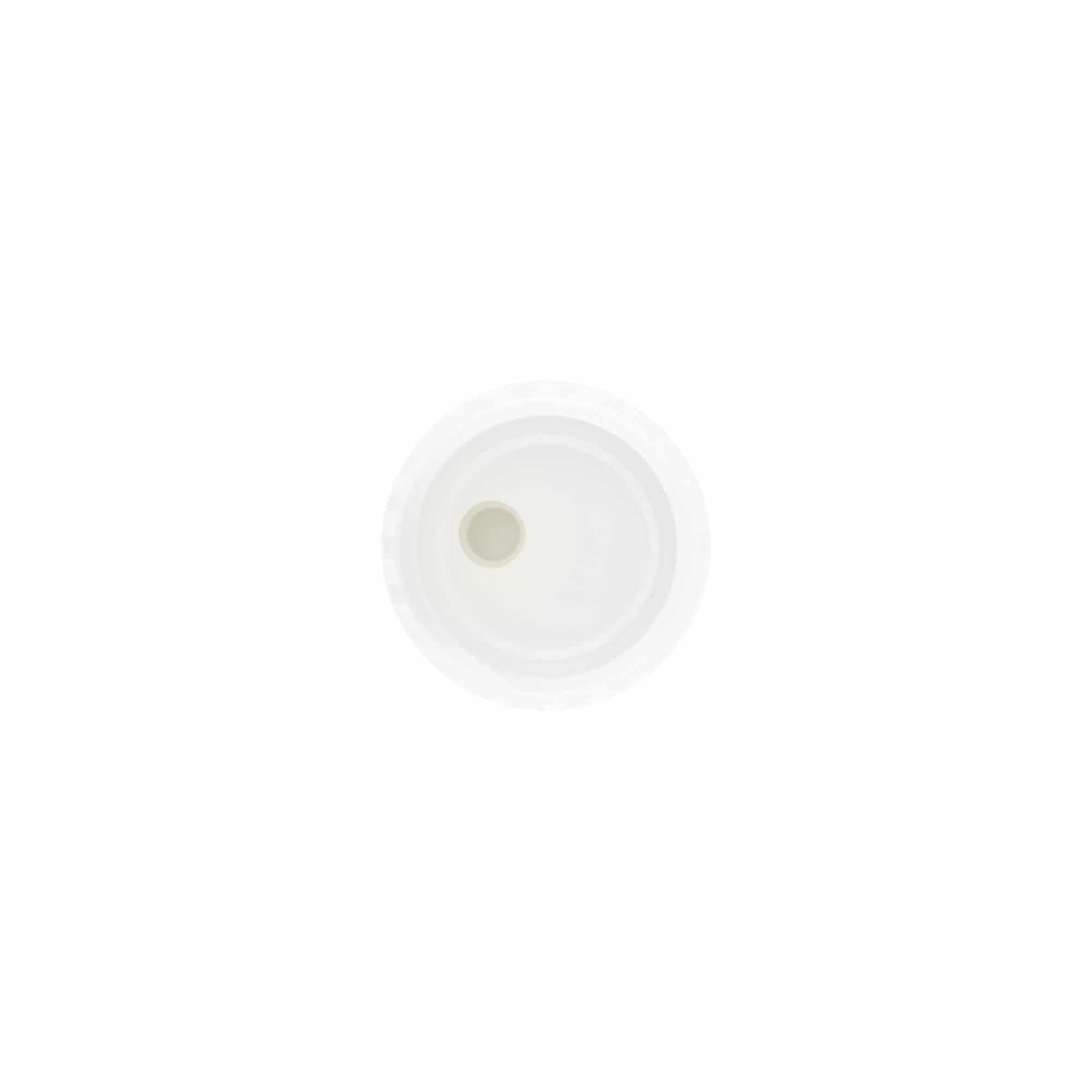 Chiusura a vite Disc Top, plastica PP, bianca, per bocca: 24/410