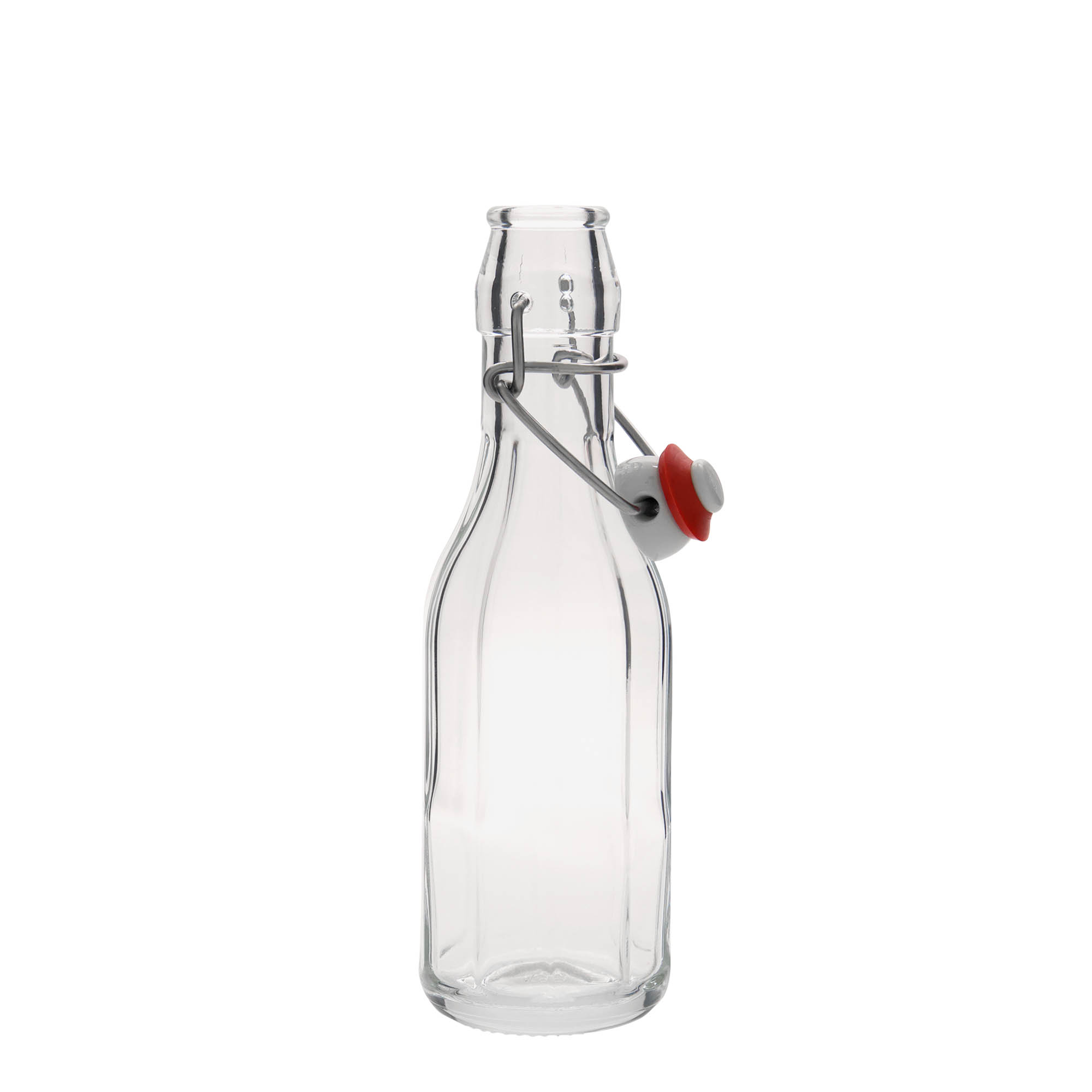 Bottiglia di vetro da 250 ml 'Bravo', decagonale, bocca: chiusura a leva Bottiglia di vetro da 250 ml 'Bravo', decagonale, bocca: chiusura a leva