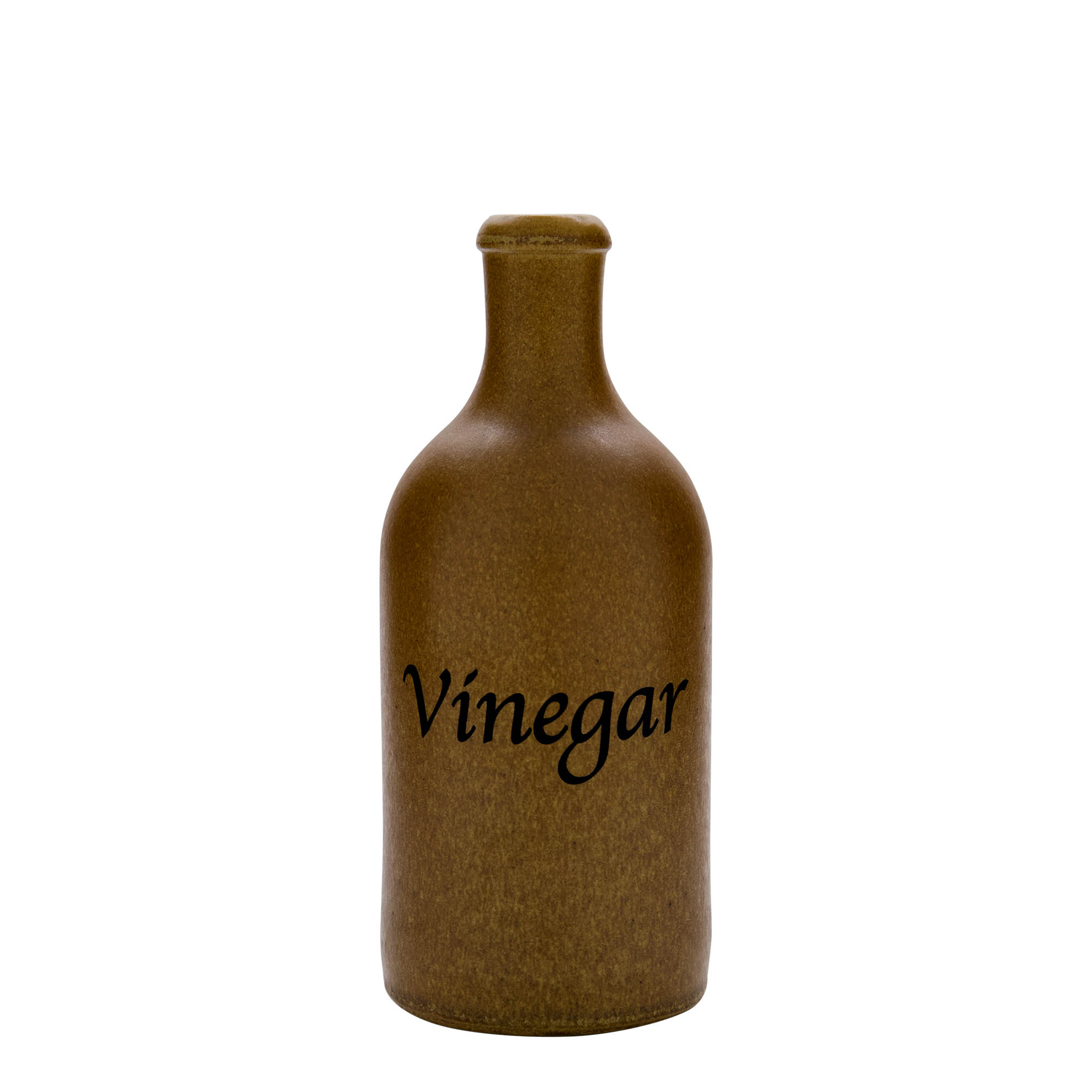 500 ml Bottiglia in ceramica, motivo: Vinegar, ceramica grès, marrone-cristallo, imboccatura: fascetta 500 ml Bottiglia in ceramica, motivo: Vinegar, ceramica grès, marrone-cristallo, imboccatura: fascetta
