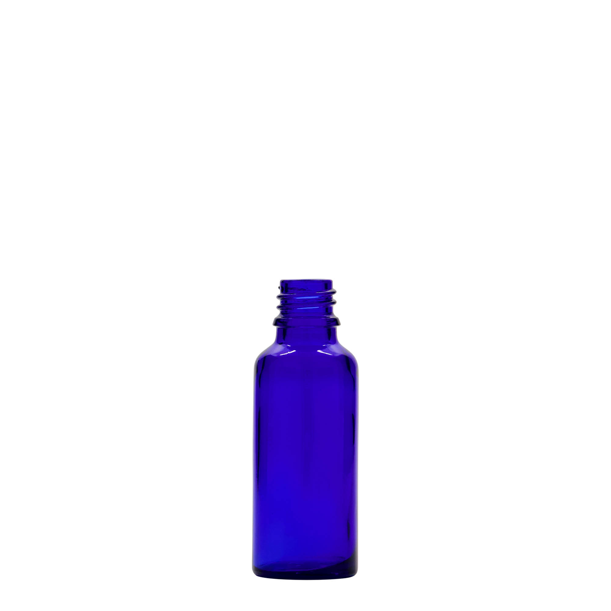 30 ml flacone medico, vetro, blu reale, bocca: DIN 18 30 ml flacone medico, vetro, blu reale, bocca: DIN 18