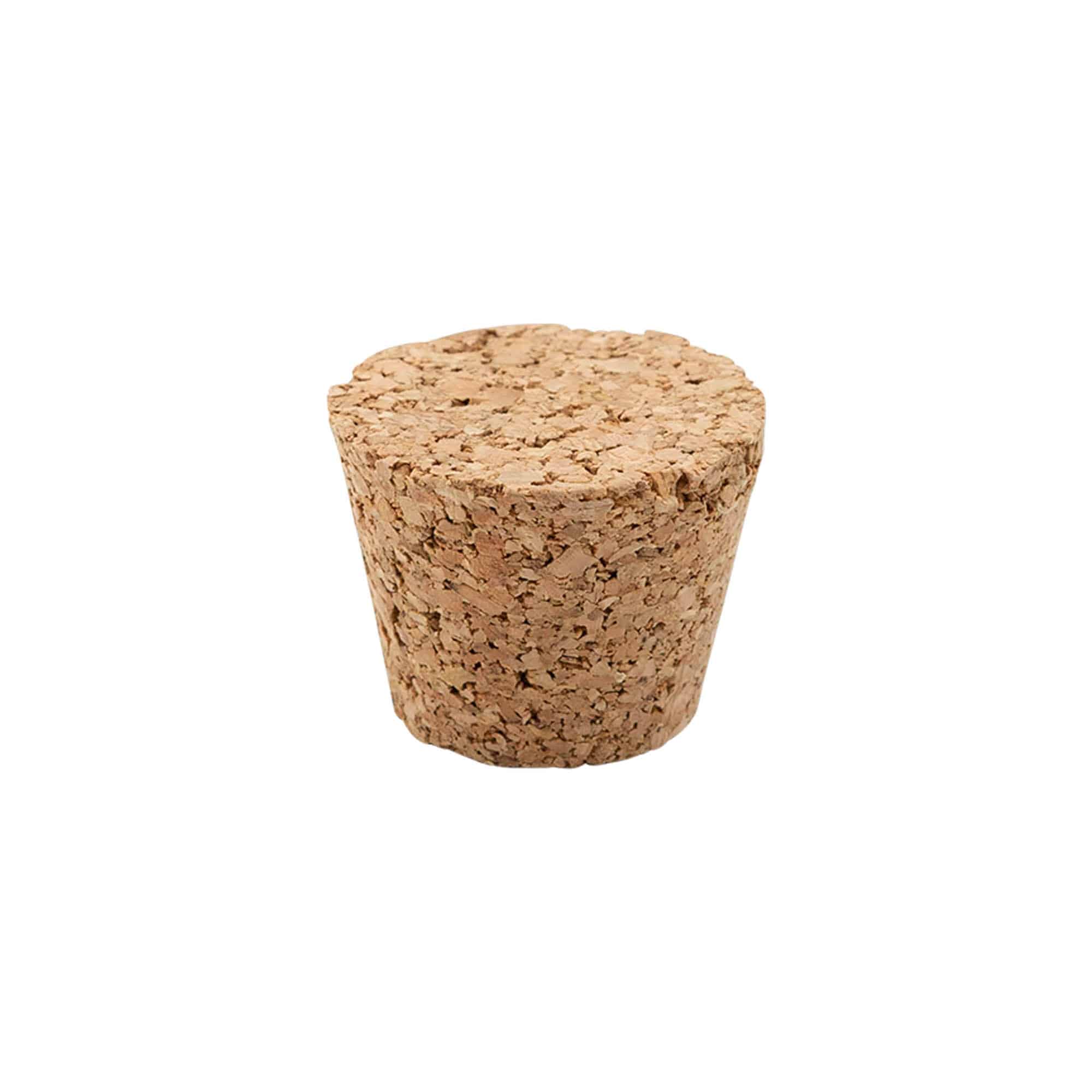 Tappo a punta 25-35 x 27, sughero pressato, beige, per bocca: sughero