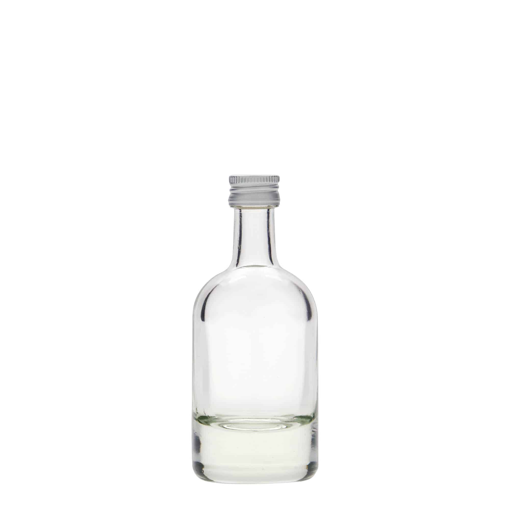 Bottiglia di vetro da 50 ml 'Linea Uno', bocca: PP 18 Bottiglia di vetro da 50 ml 'Linea Uno', bocca: PP 18