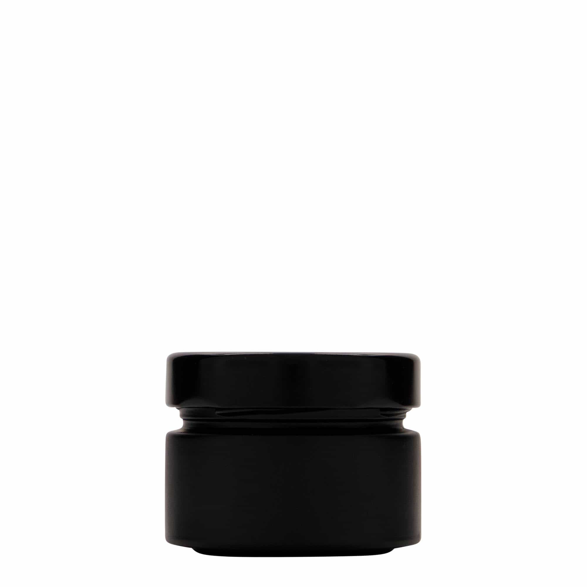 130 ml vaso rotondo 'Aurora', nero, bocca: Deep-Twist-Off (DTO 66)