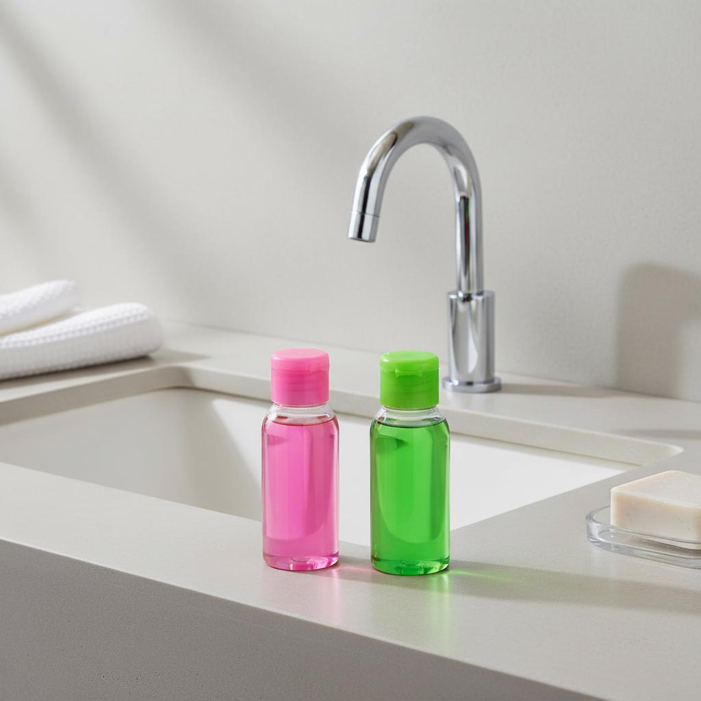 Tappo a vite con cerniera a ribalta, plastica PP, bianco, per bocca: 24/410 Tappo a vite con cerniera a ribalta, plastica PP, bianco, per bocca: 24/410