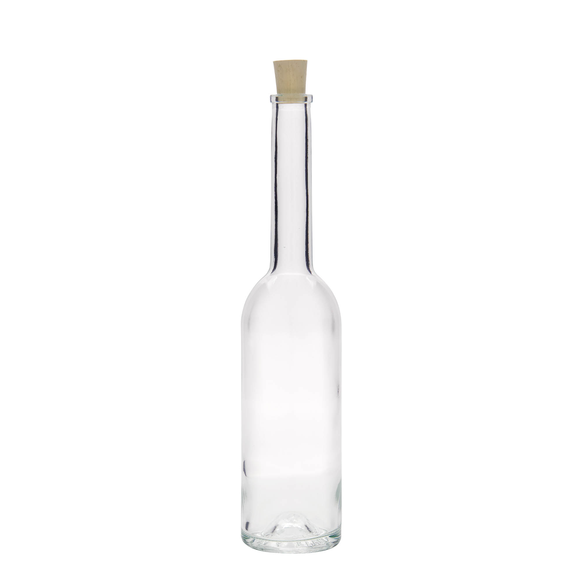 Bottiglia di vetro da 200 ml 'Opera, bocca: sughero' Bottiglia di vetro da 200 ml 'Opera, bocca: sughero'