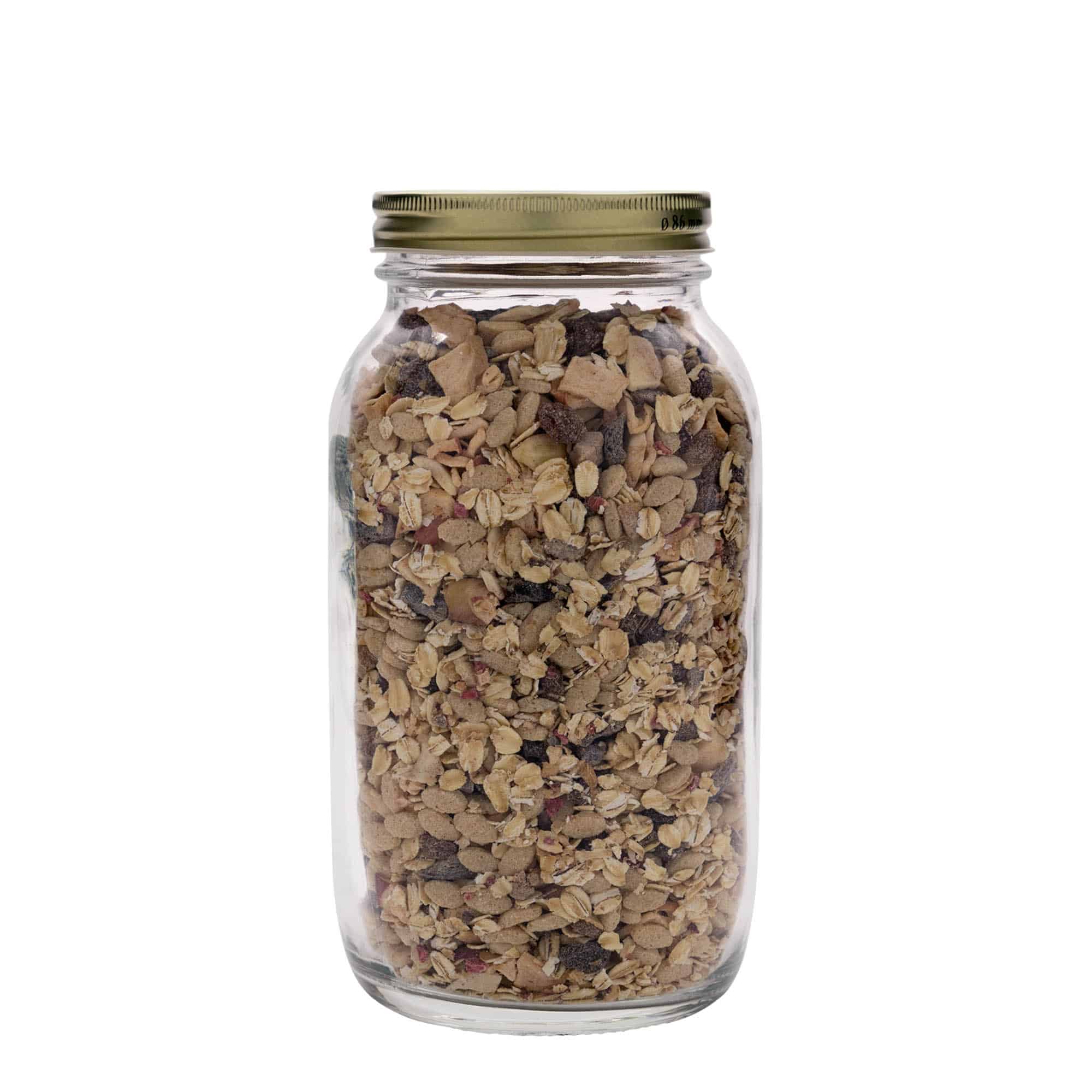 1.500 ml vaso di vetro 'Quattro Stagioni', apertura: chiusura a vite