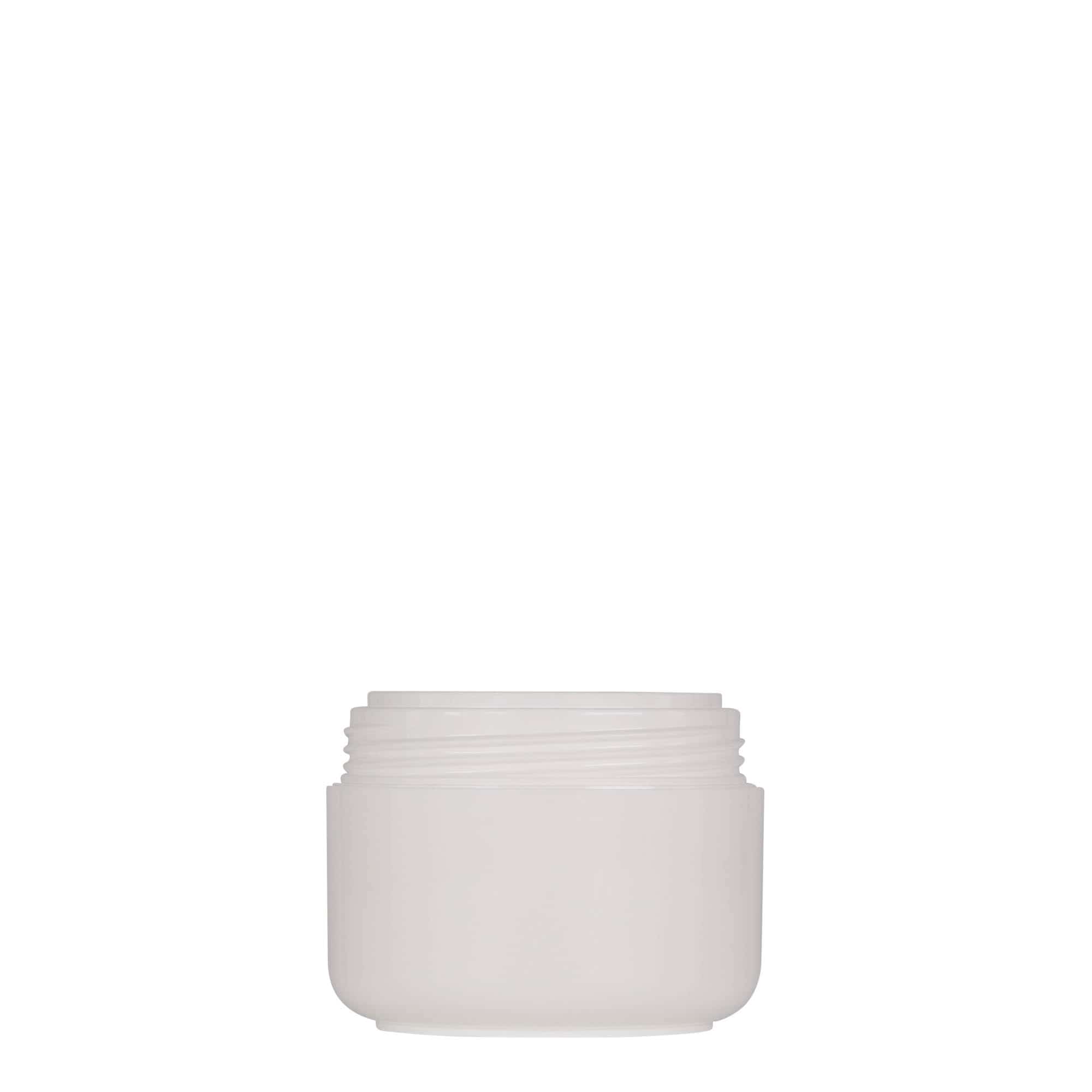 50 ml barattolo in plastica 'Bianca', PP, bianco, bocca: chiusura a vite