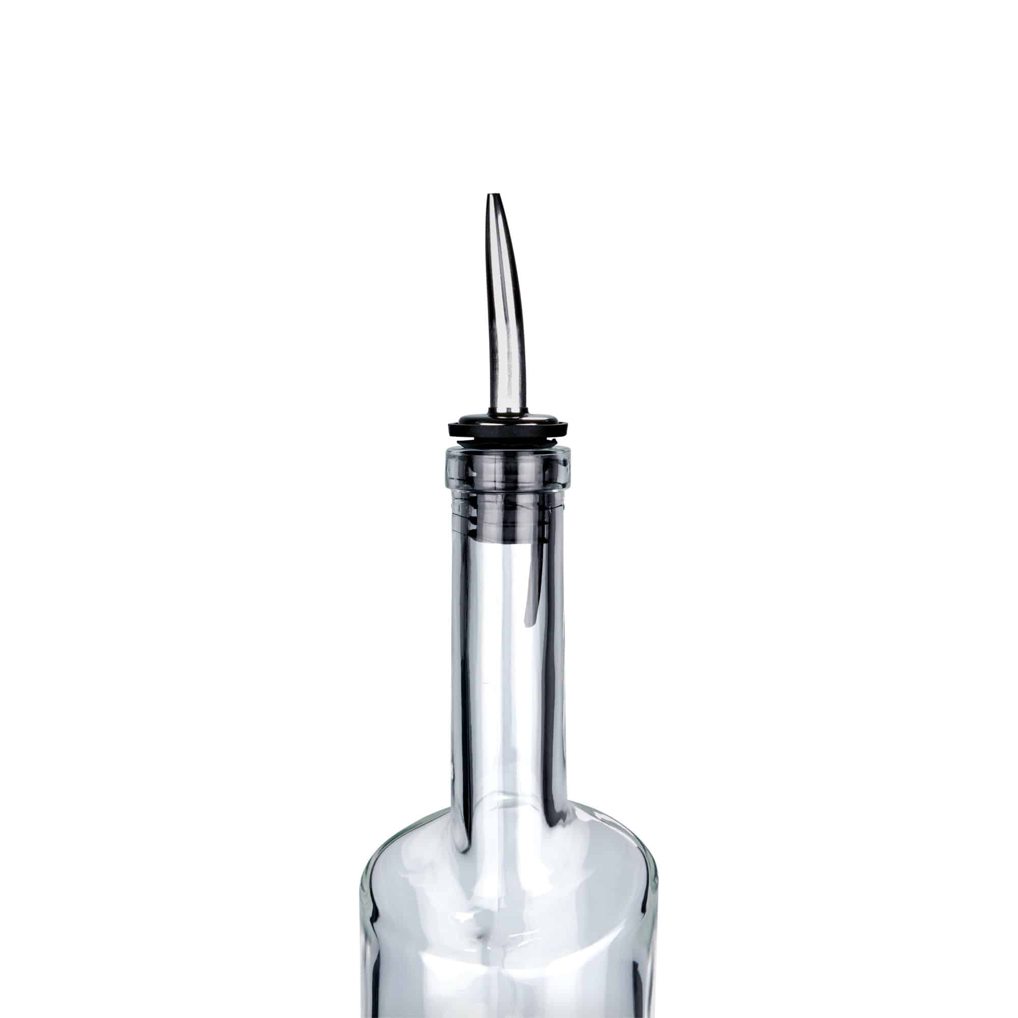 Tappo versatore Inox con colletto in velluto, acciaio inossidabile, argento