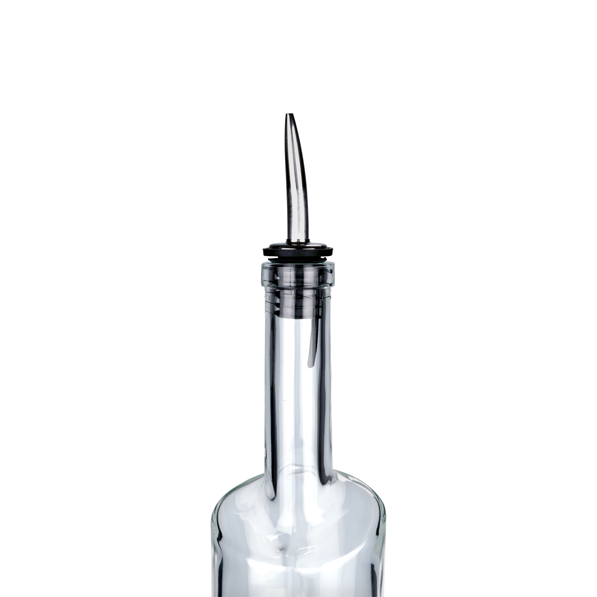 Beccuccio Inox con collo in velluto, acciaio inox, argento
