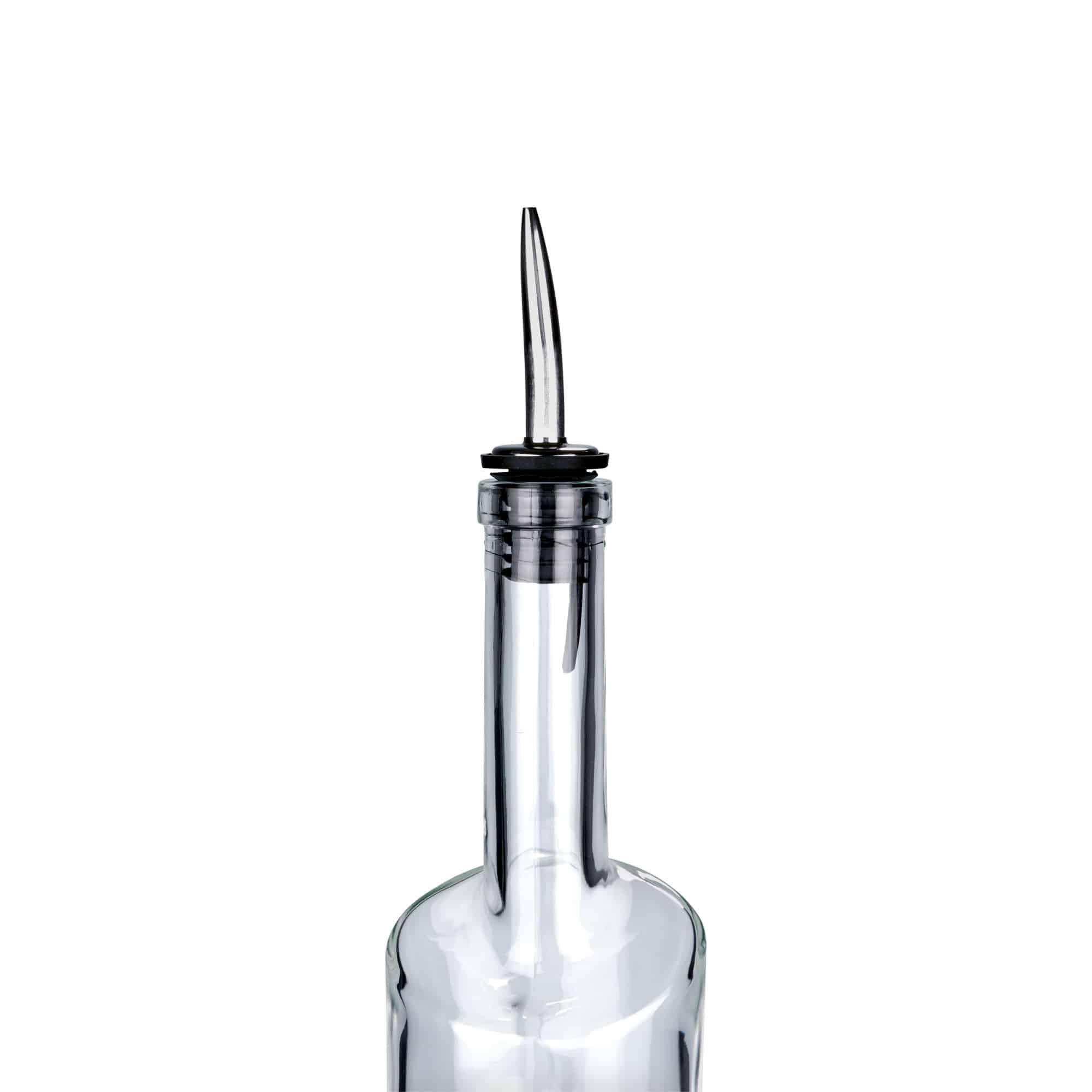 Beccuccio Inox con collo in velluto, acciaio inox, argento