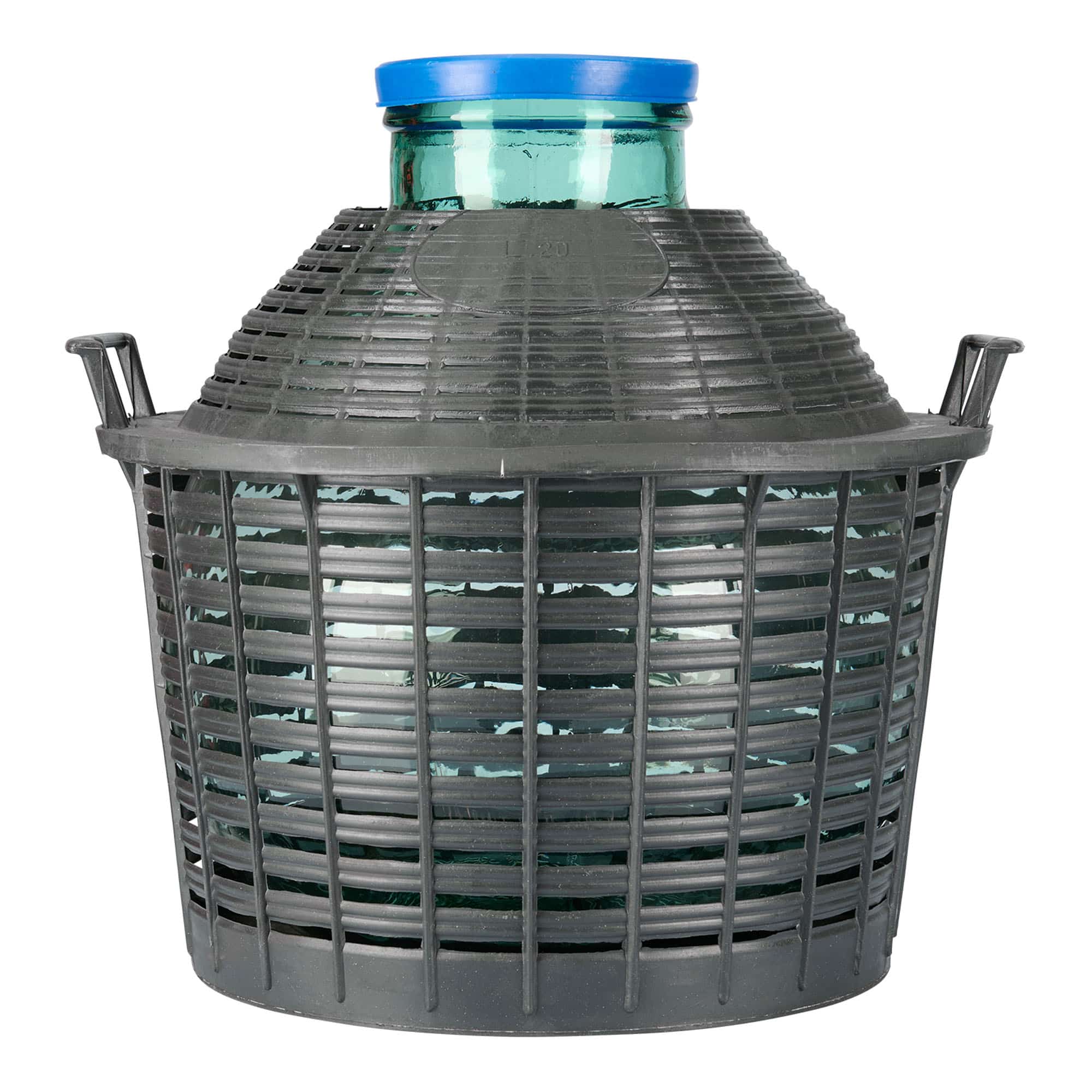 Bombola a pallone da 20 l, collo largo, vetro, bocca: coperchio a calotta Bombola a pallone da 20 l, collo largo, vetro, bocca: coperchio a calotta