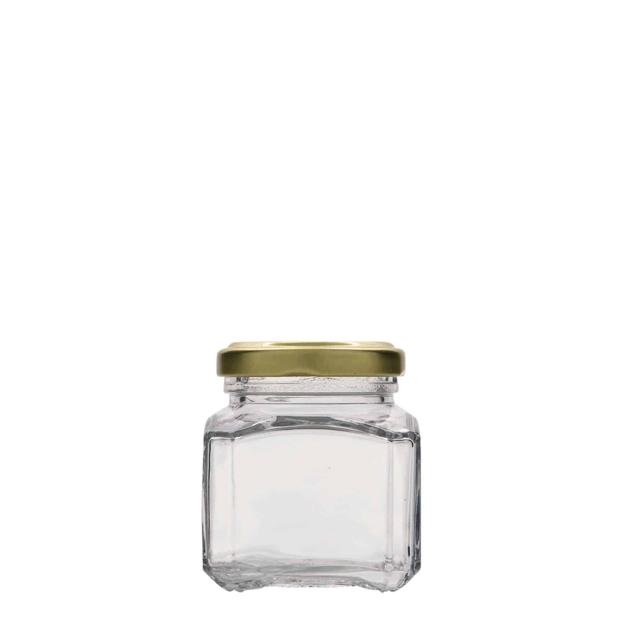106 ml Vasetto quadrato 'Milano', vetro, imboccatura: Twist-Off (TO 48)