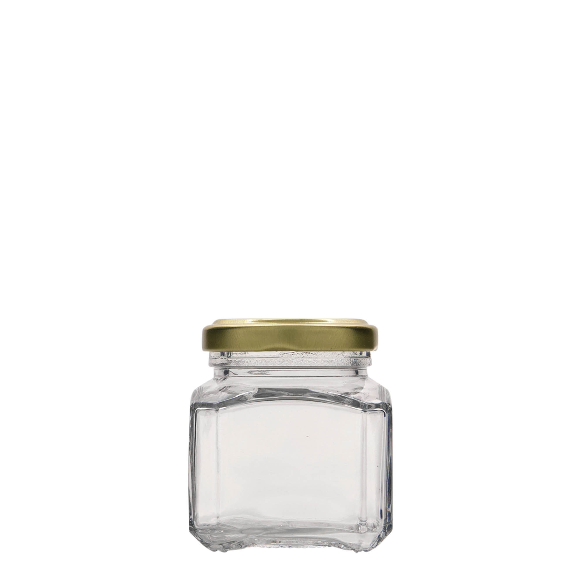 106 ml barattolo quadrato 'Milano', bocca: Twist-Off (TO 48)