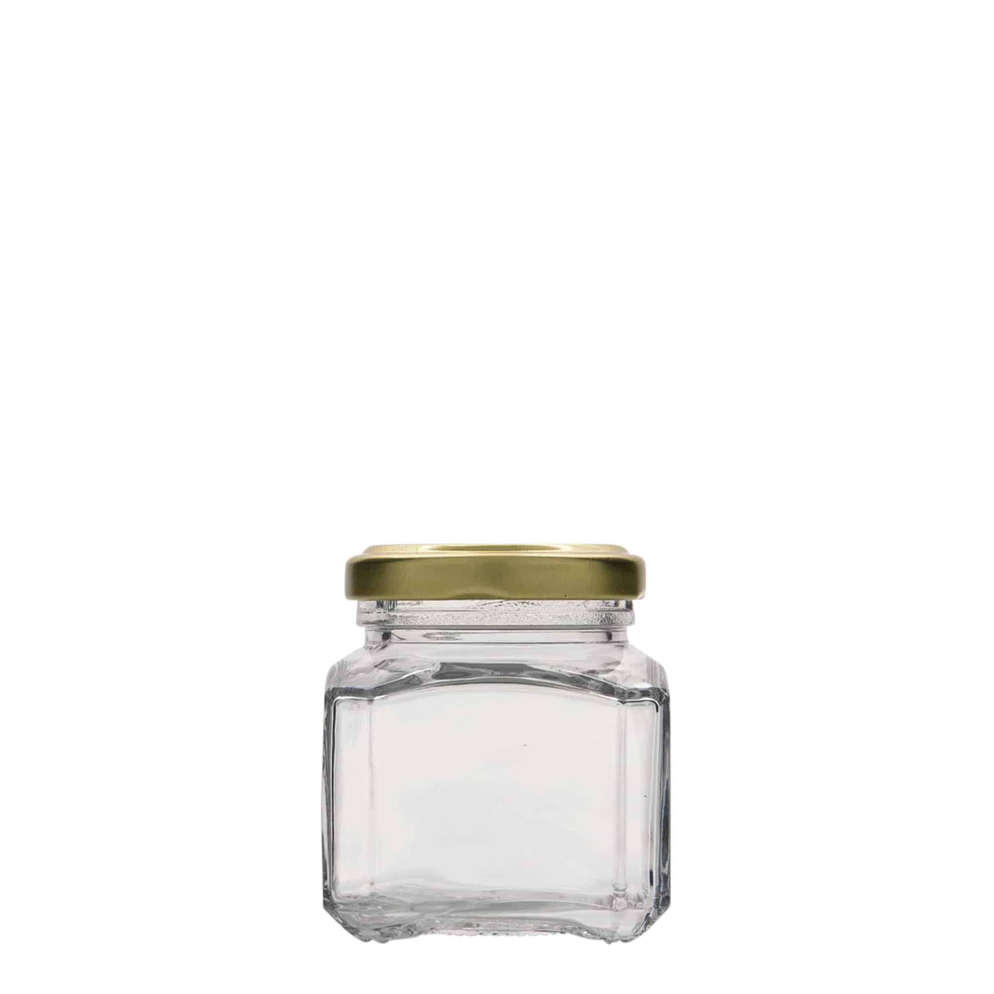 106 ml barattolo quadrato 'Milano', bocca: Twist-Off (TO 48)