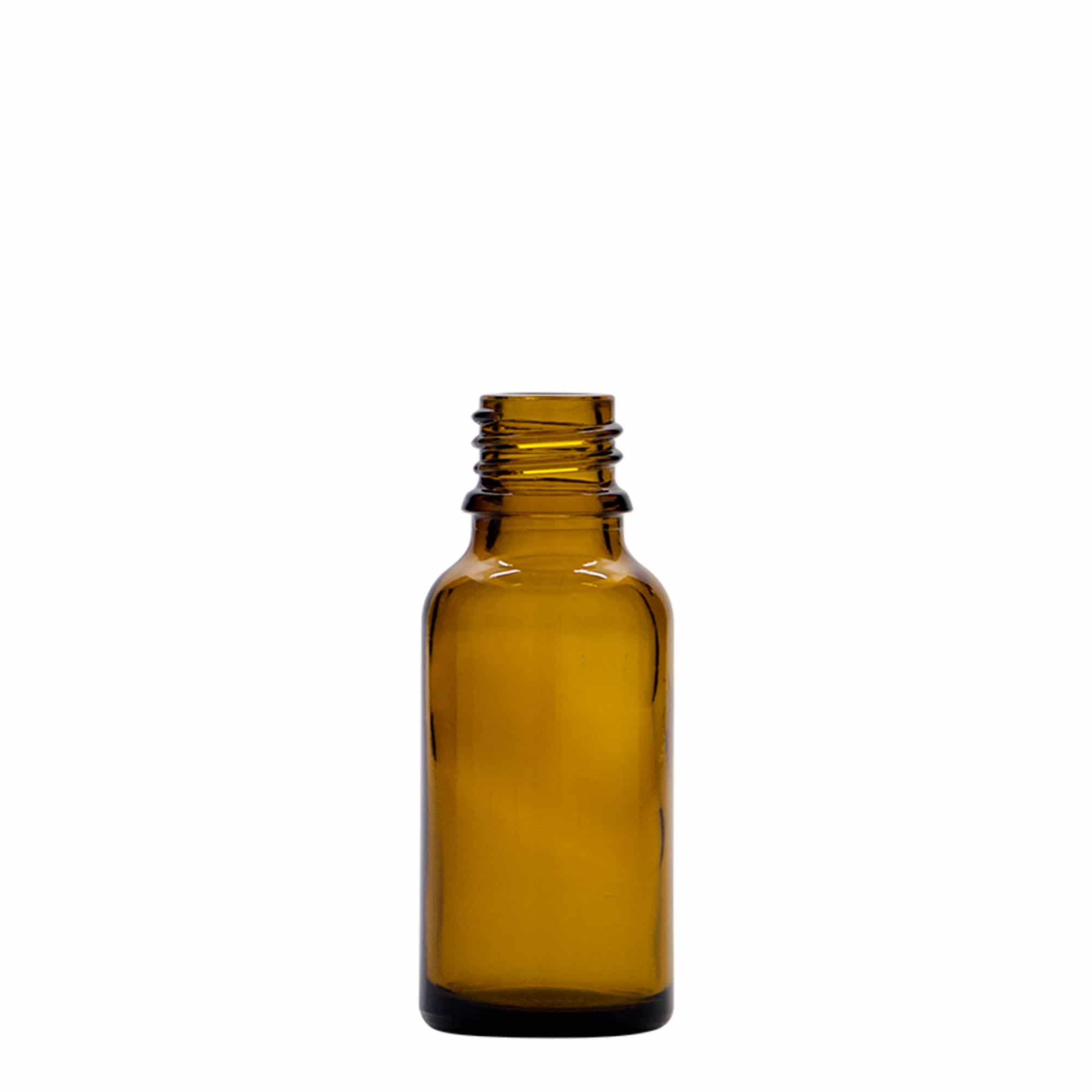 Flacone con contagocce 20 ml medicina, vetro, marrone, bocca: DIN 18