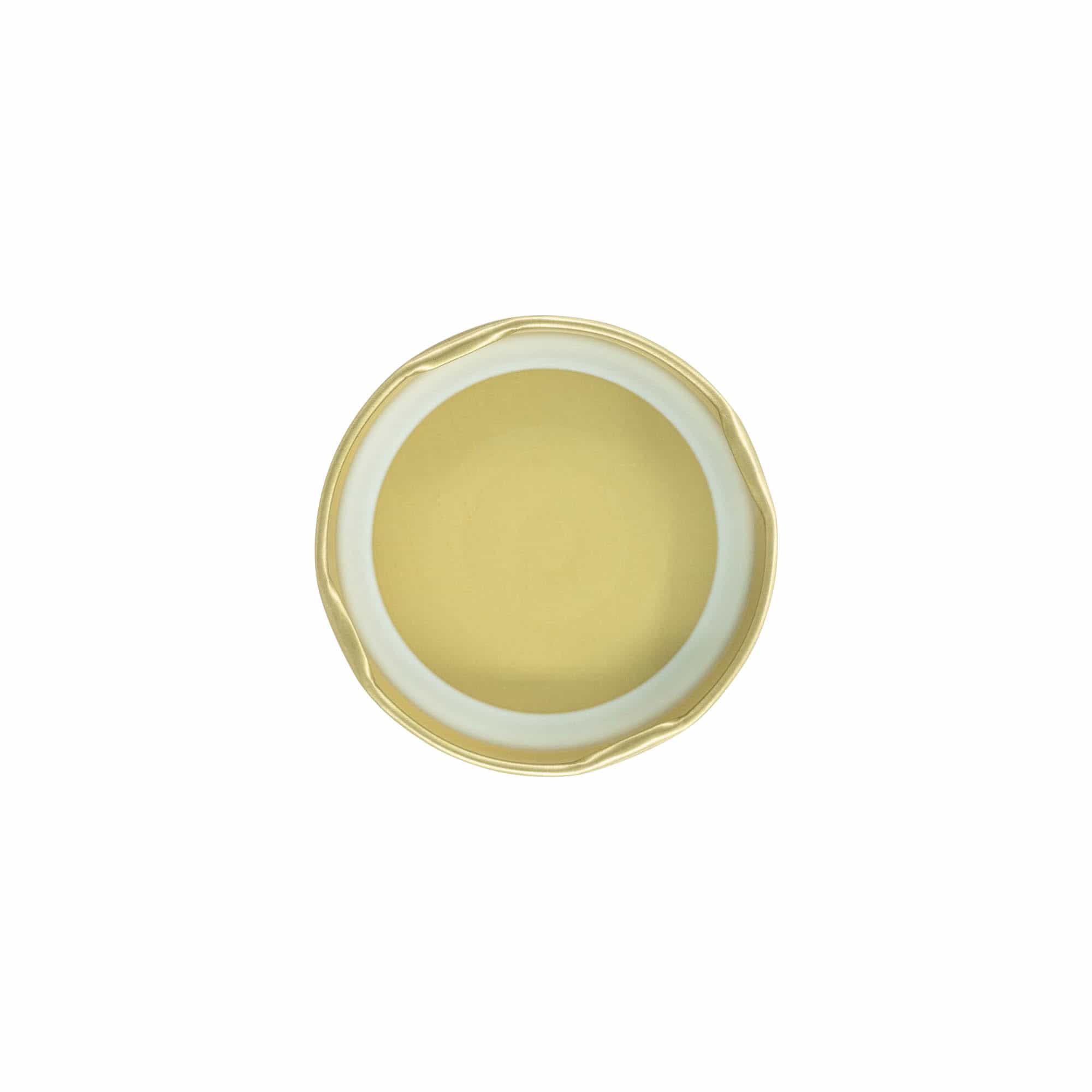 Tappo Twist-Off, lamina bianca, oro, per bocca: TO 63 Tappo Twist-Off, lamina bianca, oro, per bocca: TO 63