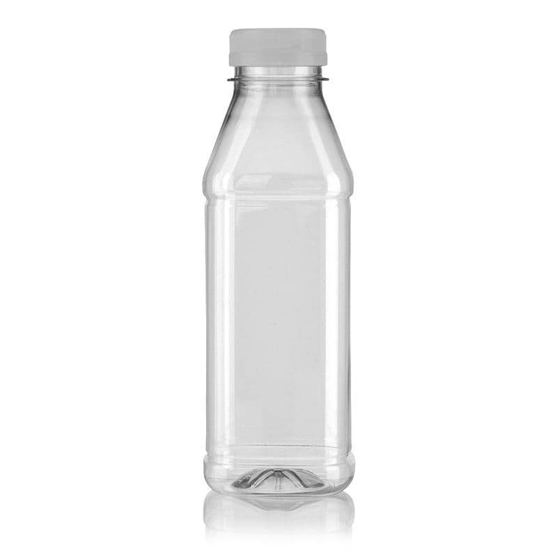 500 ml Bottiglia PET 'Milk and Juice Carré', quadrata, plastica, imboccatura: 38 mm