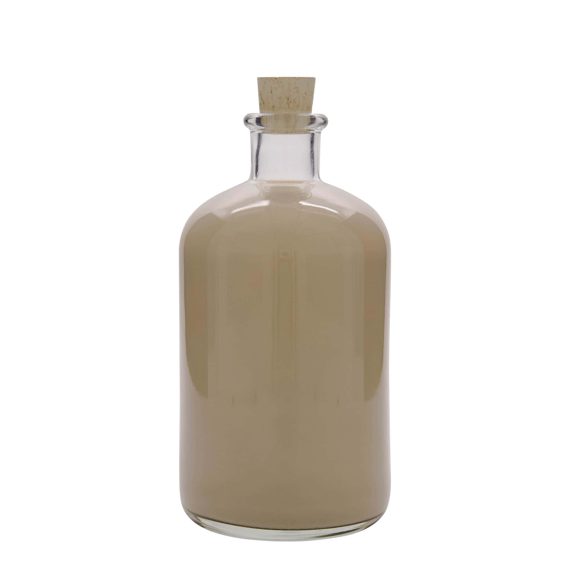 1.000 ml Bottiglia da farmacia, vetro, imboccatura: fascetta