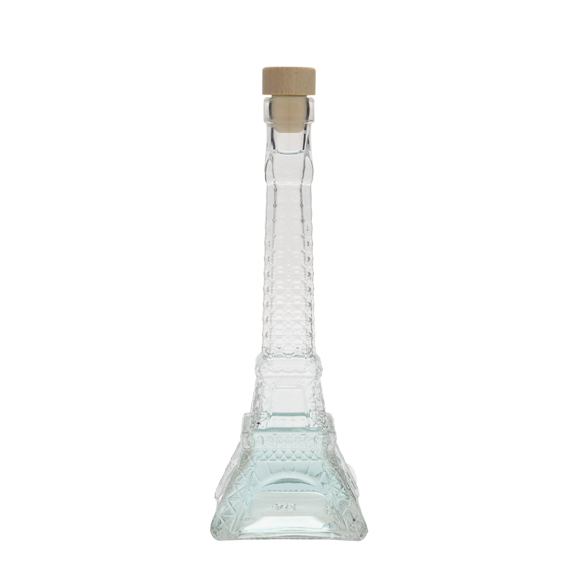 Bottiglia di vetro da 200 ml 'Torre Eiffel', bocca: sughero