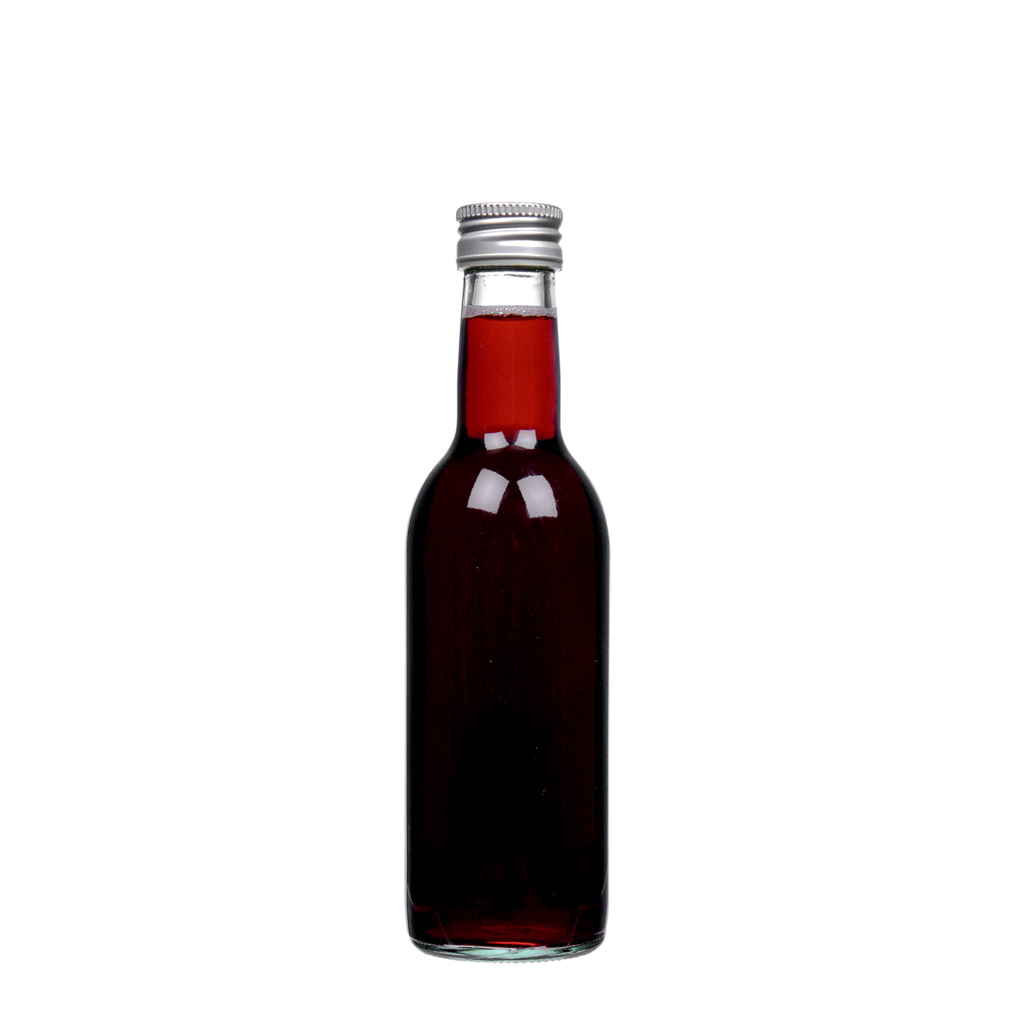 Bottiglia di vetro da 250 ml 'Bordeaux', bocca: PP 28 Bottiglia di vetro da 250 ml 'Bordeaux', bocca: PP 28
