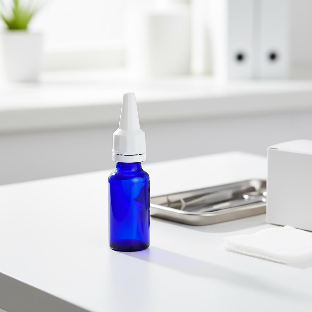 Tappo a vite con applicatore, plastica PE, bianco, per bocca: DIN 18 Tappo a vite con applicatore, plastica PE, bianco, per bocca: DIN 18