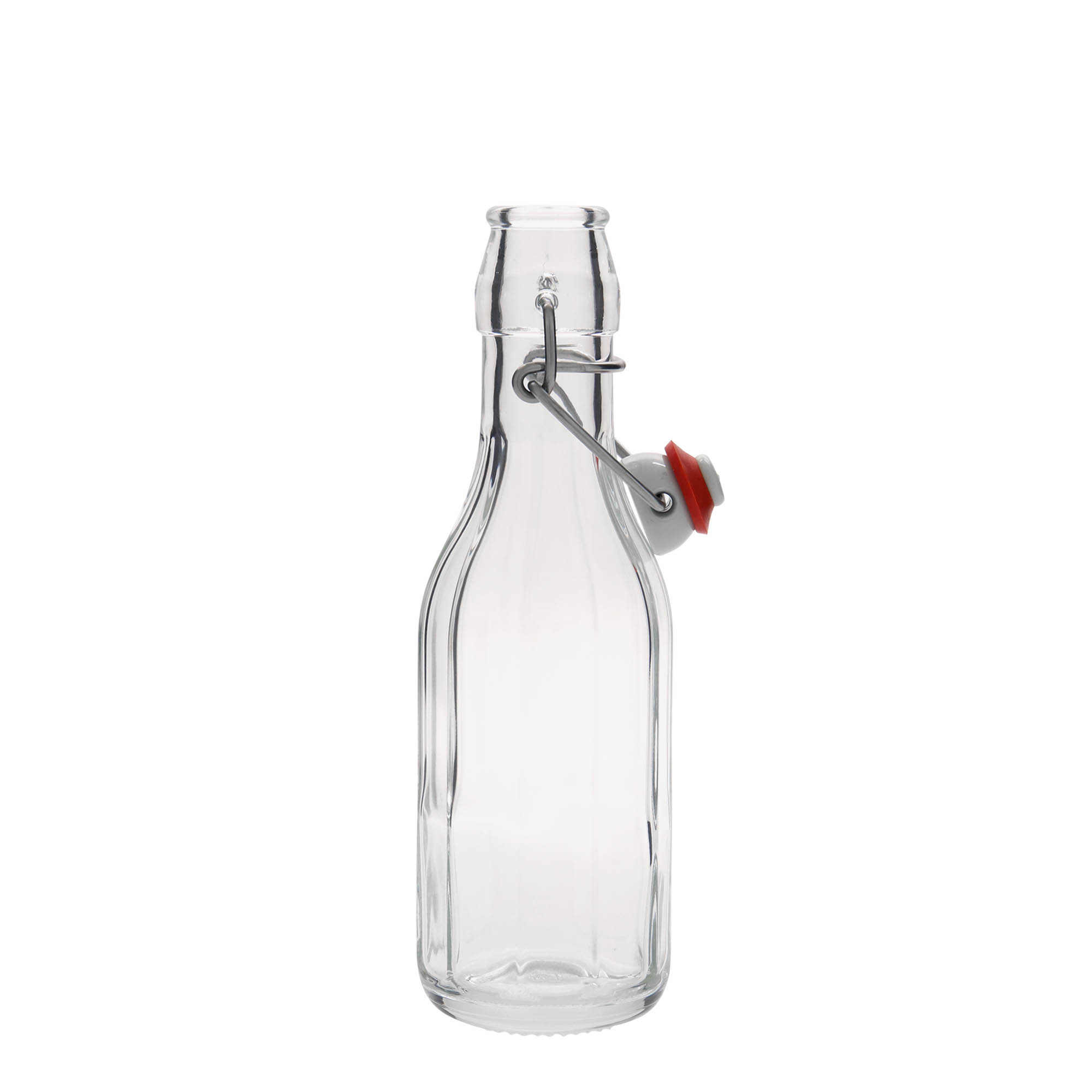 Bottiglia di vetro da 250 ml 'Bravo', decagonale, bocca: chiusura a leva Bottiglia di vetro da 250 ml 'Bravo', decagonale, bocca: chiusura a leva