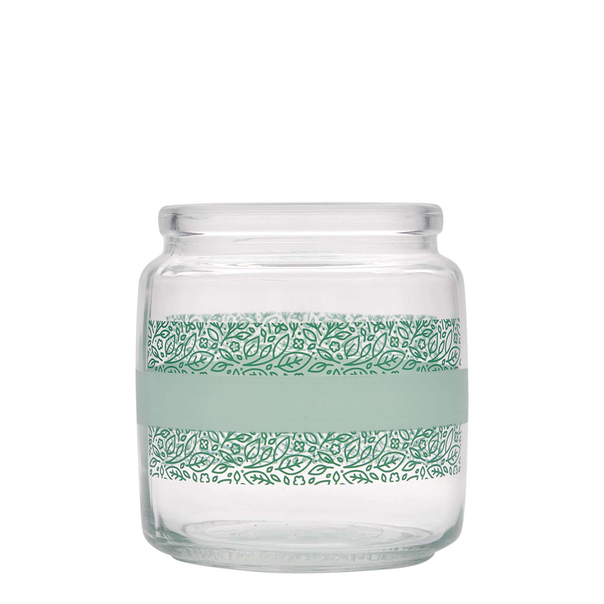 750 ml Barattolo tappo in sughero 'Giara', motivo: Naturalmente verde, imboccatura: fascetta 750 ml Barattolo tappo in sughero 'Giara', motivo: Naturalmente verde, imboccatura: fascetta