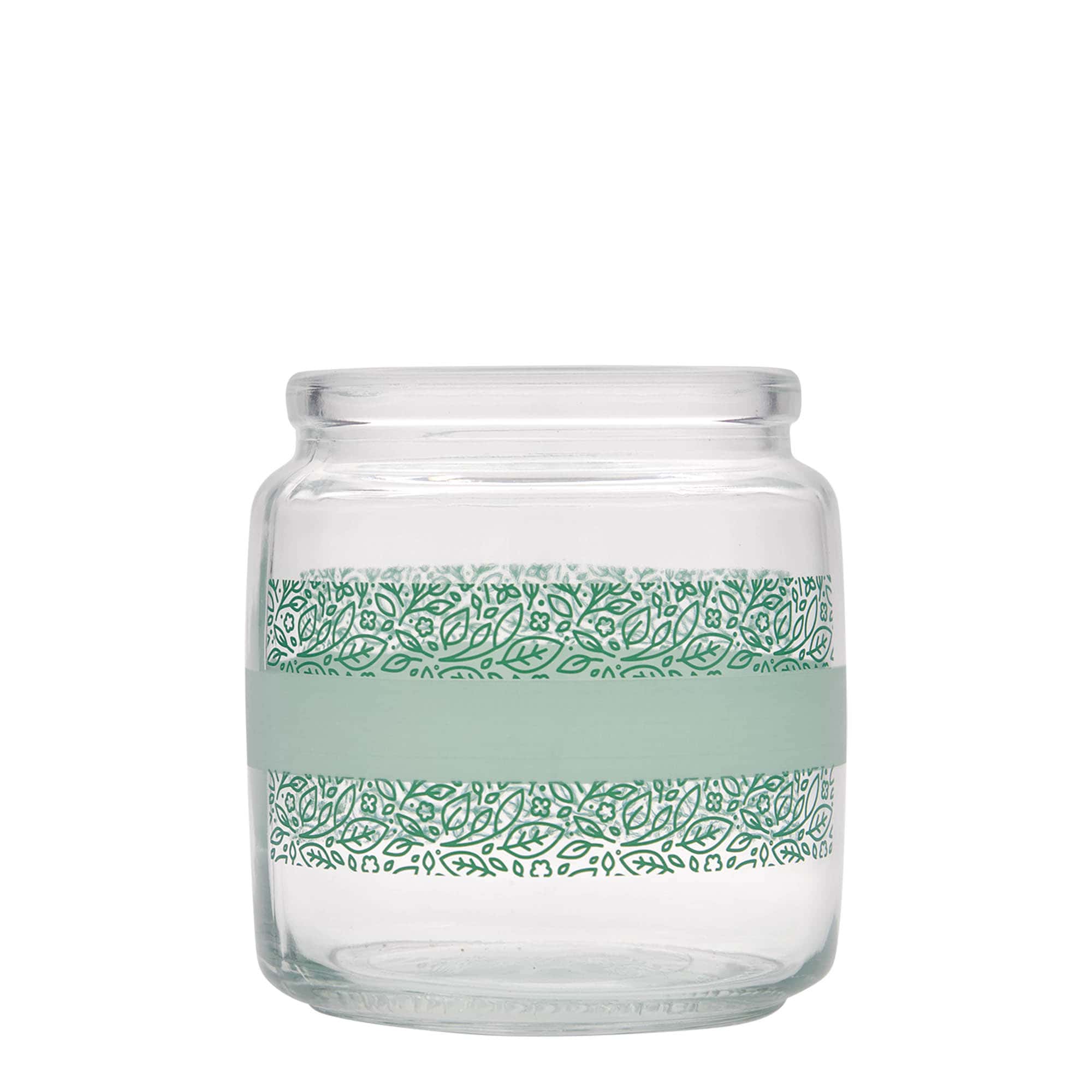 750 ml vaso con tappo in sughero 'Giara', motivo: Naturalmente verde, bocca: sughero