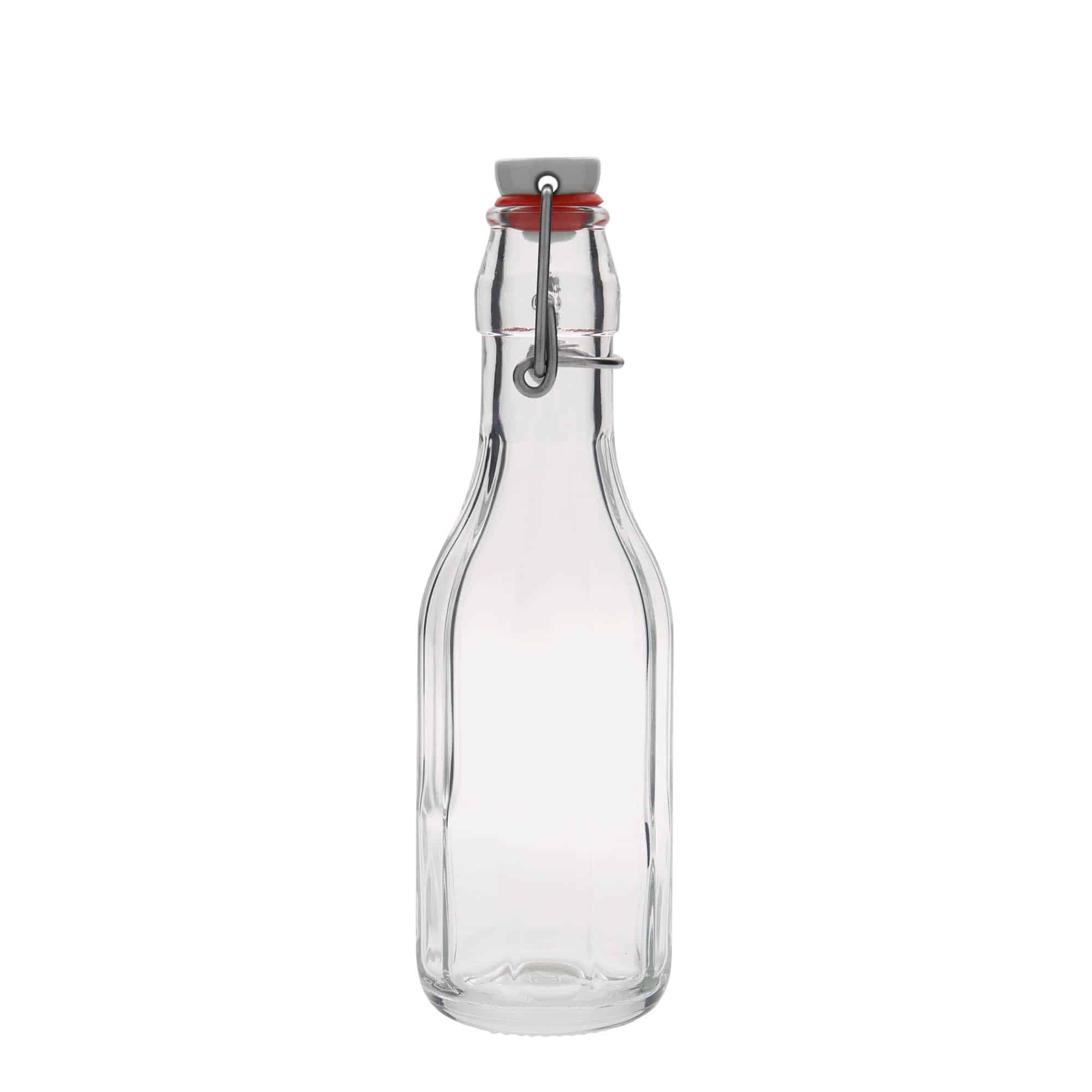250 ml Bottiglia sfaccettata 'Bravo', vetro, imboccatura: tappo meccanico