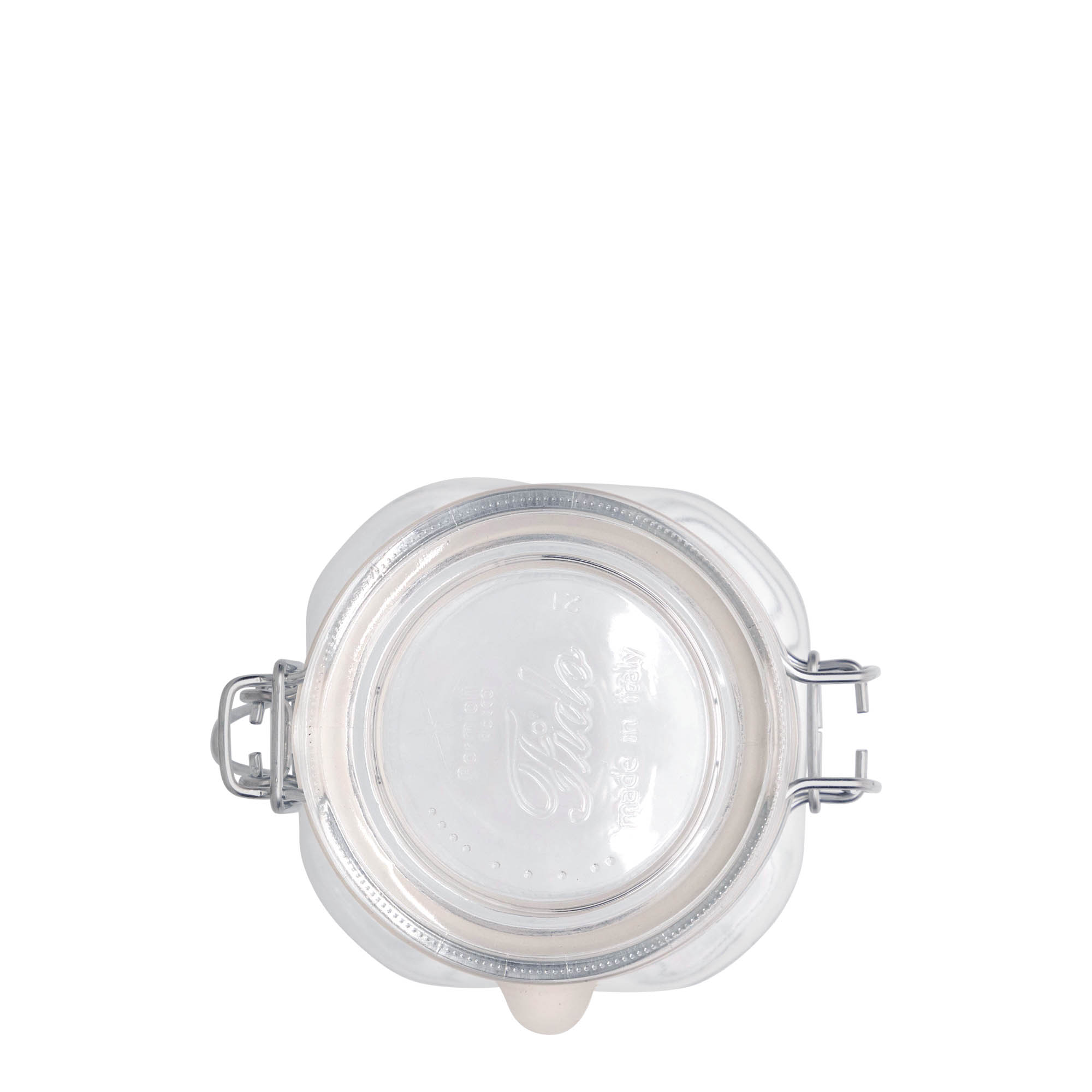 Barattolo con chiusura a filo 'Fido' da 500 ml, quadrato, bocca: chiusura a filo