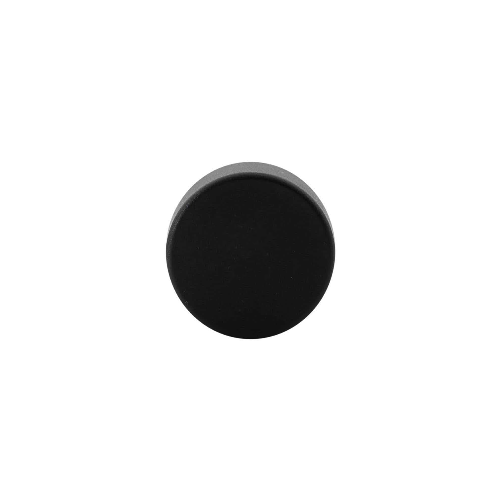 Tappo a manico 19 mm, plastica, nero, per bocca: sughero