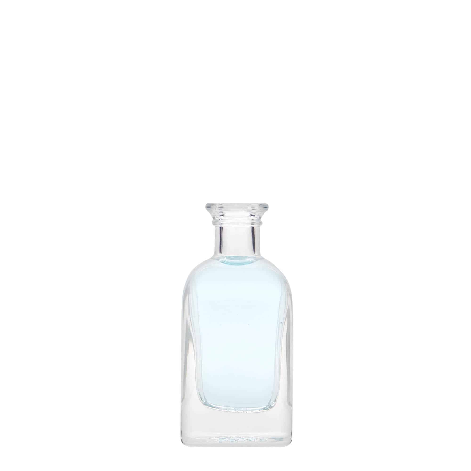 Bottiglia di vetro da 40 ml Apotheker Carré, quadrata, bocca: sughero