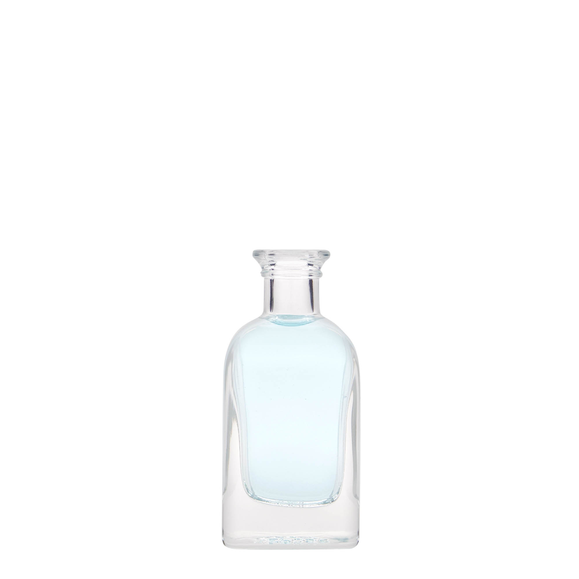 Bottiglia di vetro da 40 ml Apotheker Carré, quadrata, bocca: sughero