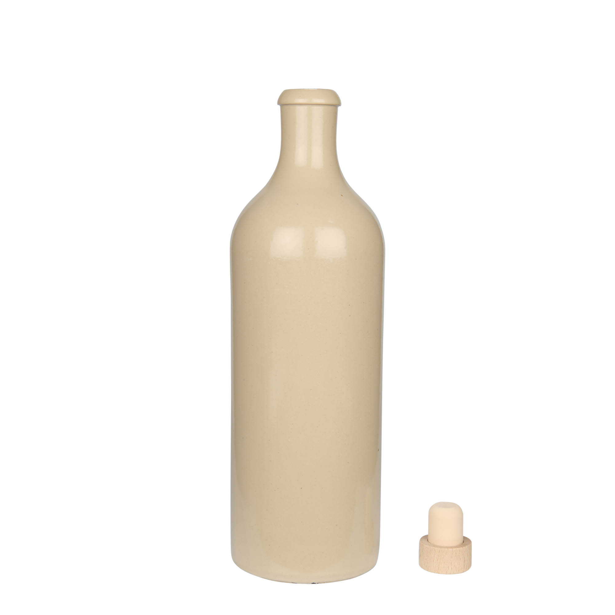 Boccale da 750 ml, gres, beige, bocca: sughero