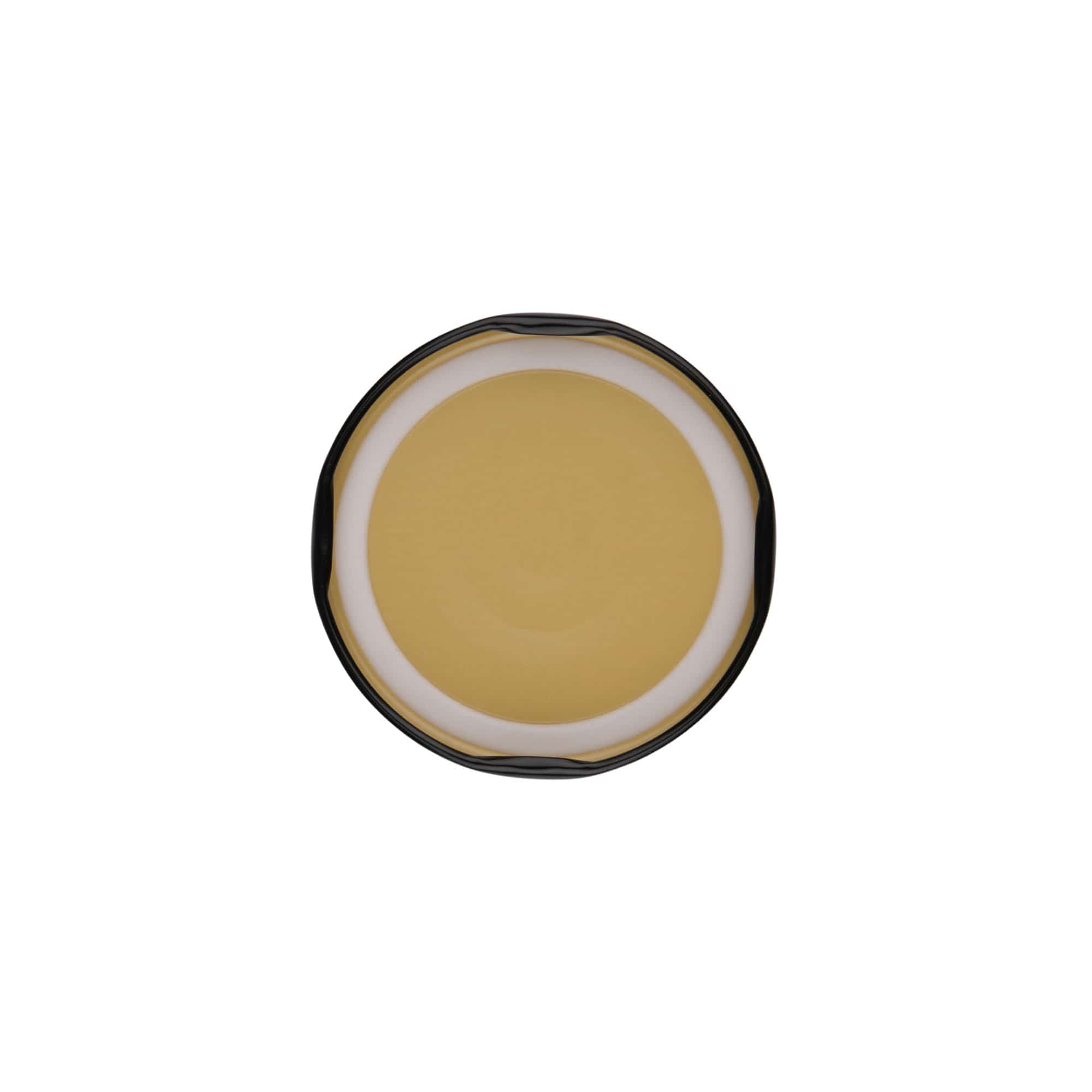 Tappo Twist-Off, lamina bianca, nero, per bocca: TO 63 Tappo Twist-Off, lamina bianca, nero, per bocca: TO 63