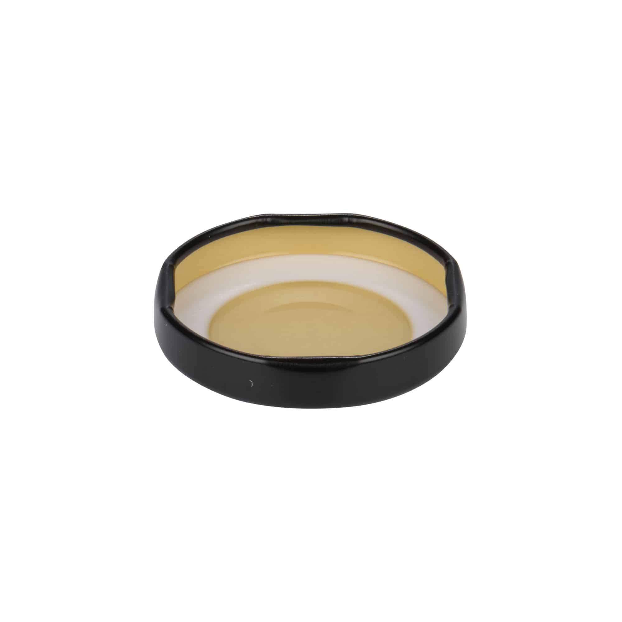 Tappo Twist-Off, lamiera bianca, nero, per bocca: TO 43