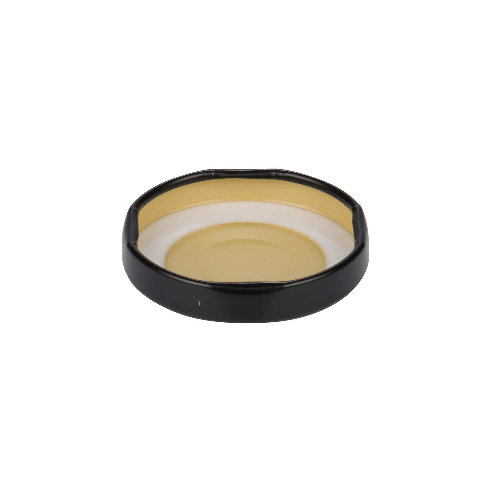 Tappo Twist-Off, lamiera bianca, nero, per bocca: TO 43 Tappo Twist-Off, lamiera bianca, nero, per bocca: TO 43