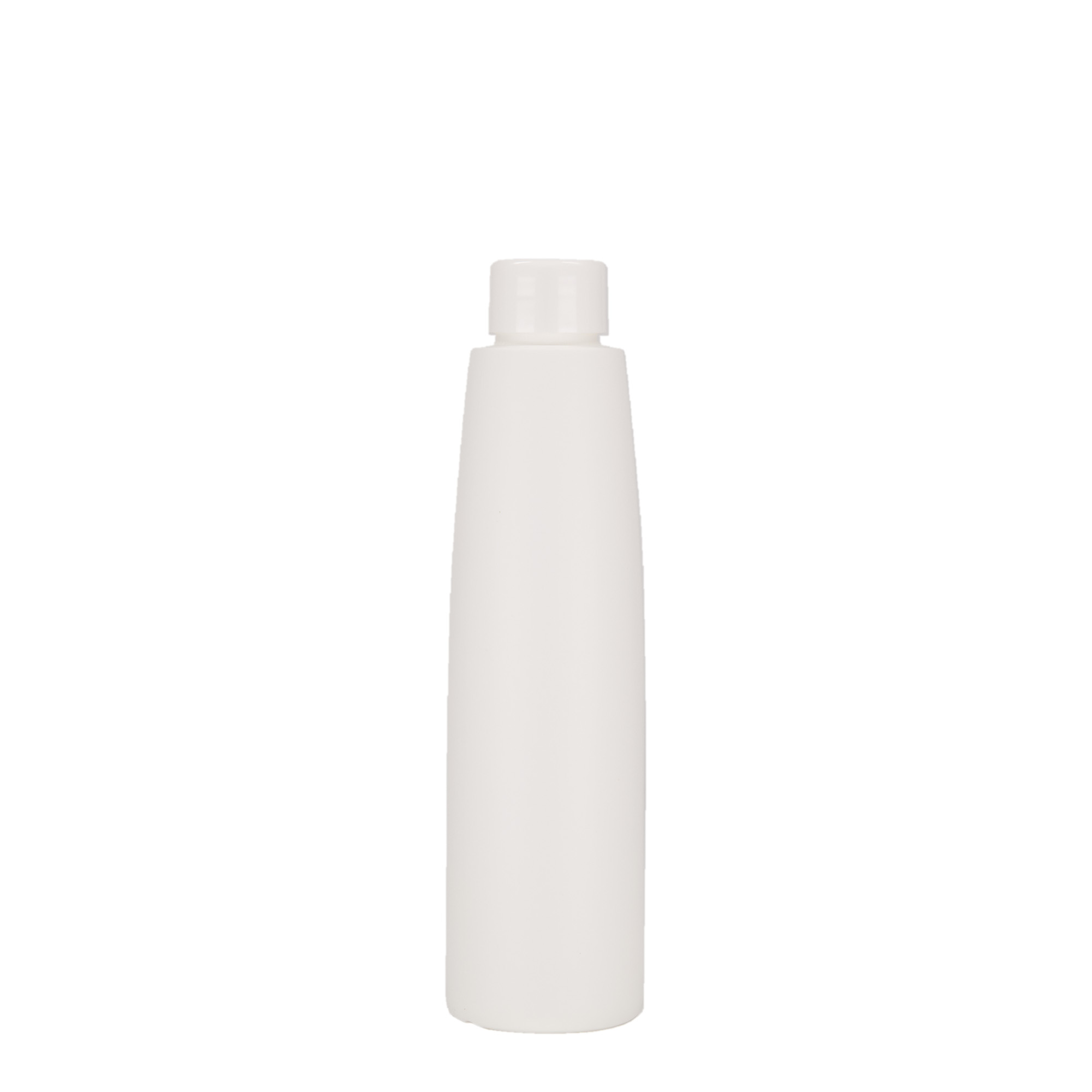 Bottiglia in plastica da 200 ml 'Donald', HDPE, bianca, bocca: 24/410